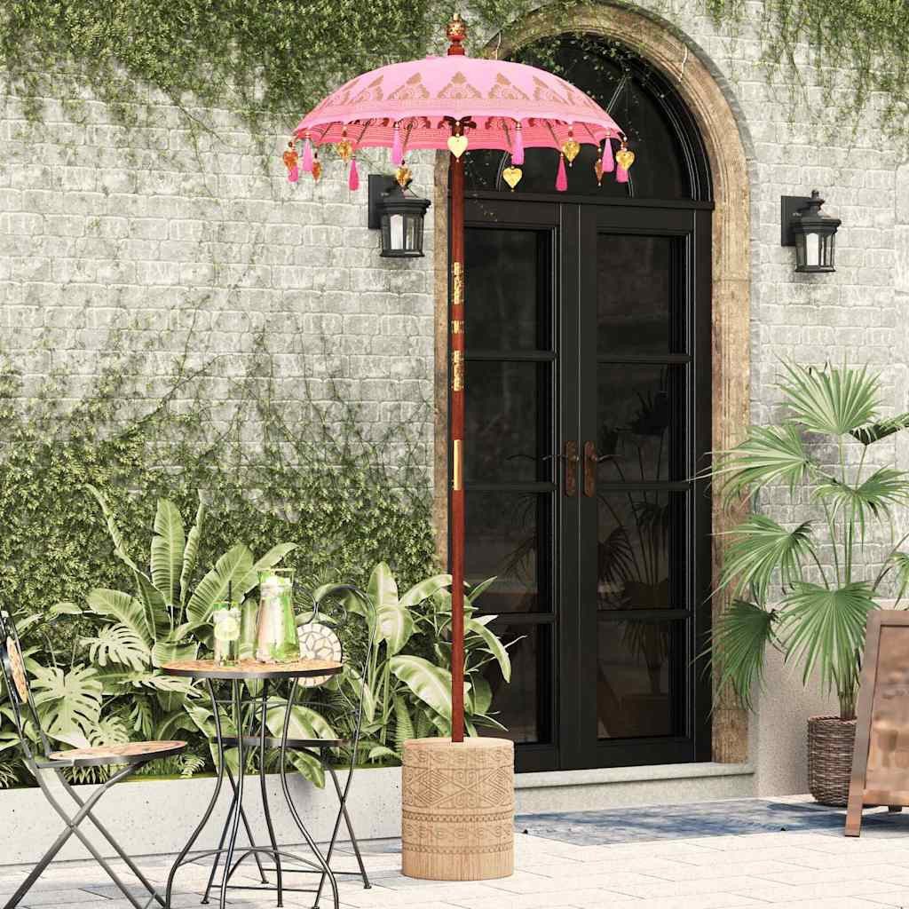 vidaXL Sonnenschirm Balinesischer Sonnenschirm Rosa (90-100) günstig online kaufen