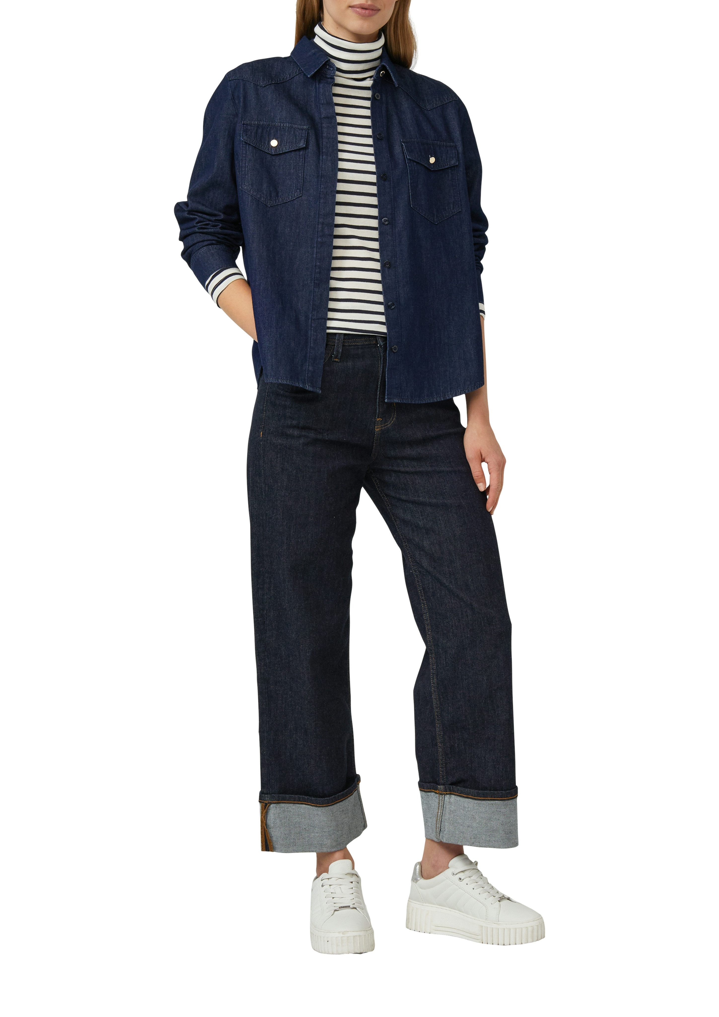 s.Oliver Rollkragenshirt mit Streifen Muster günstig online kaufen