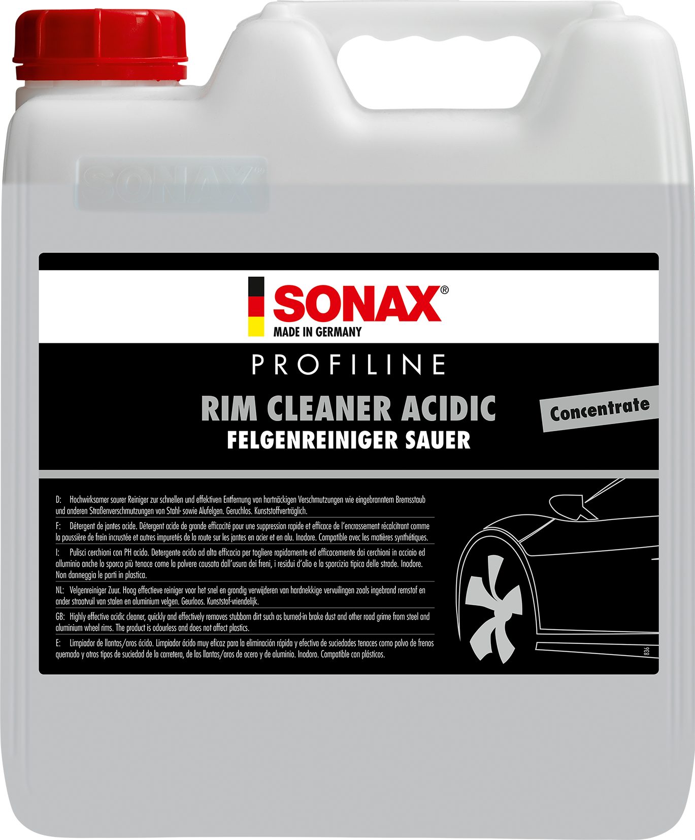 Sonax SONAX PROFILINE FelgenReiniger sauer Konzentrat 10 L Felgenreiniger
