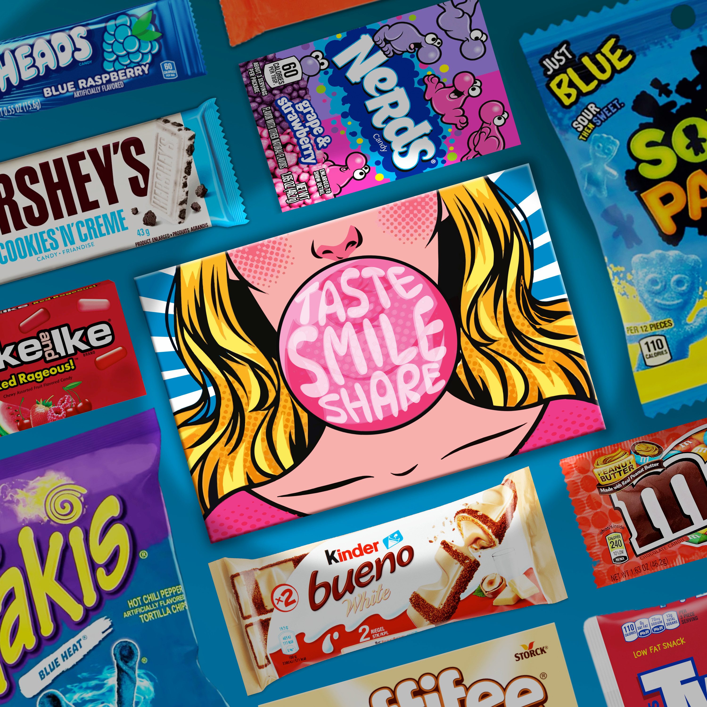 Candy & Bar Süßigkeit JUMBO USA Original Box, 21 US-Süßigkeiten & Snacks