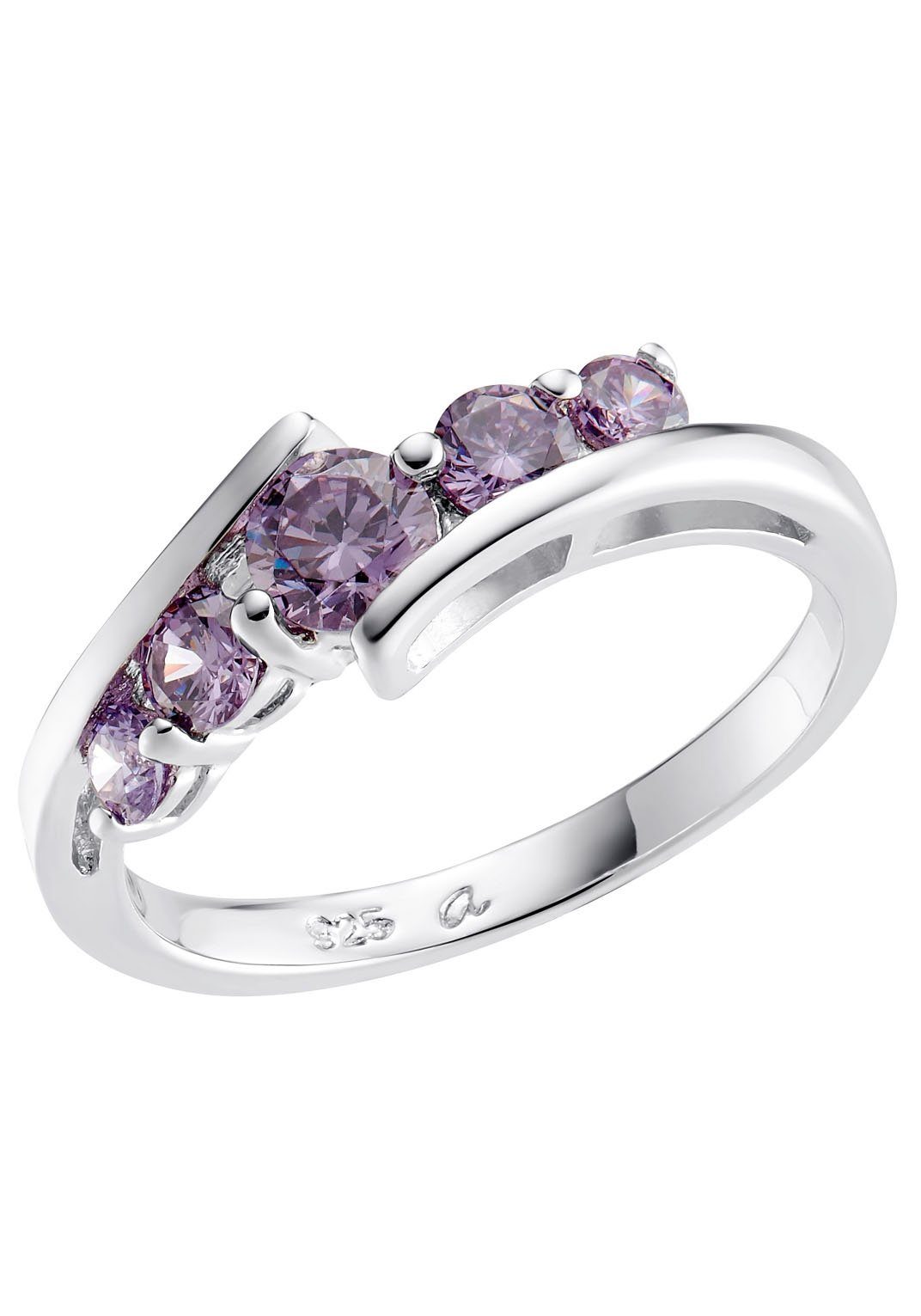 Amor Fingerring Purple Elegance, mit Zirkonia (synth)