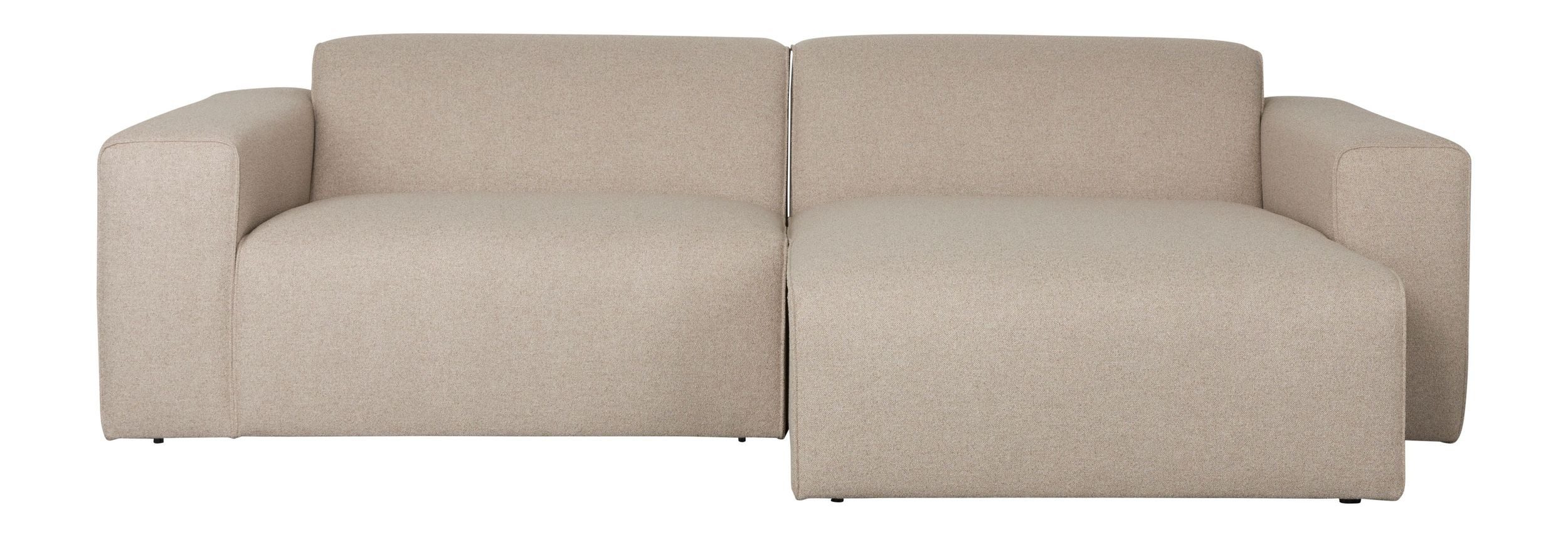 Zuiver Chaiselongue Sofa Milka 3-Sitzer rechts Cappuccino mit Chaiselongue von Zuiver