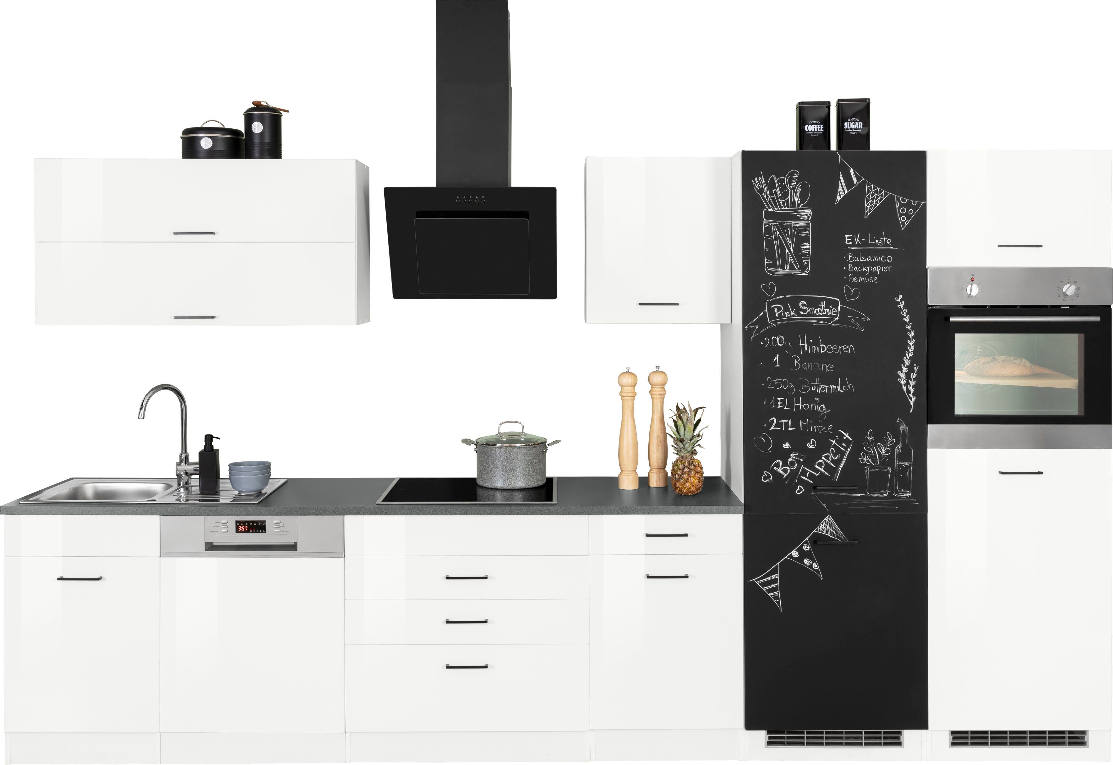 KOCHSTATION Кухниzeile KS-Trier, mit E-Geräten, Breite 360 cm