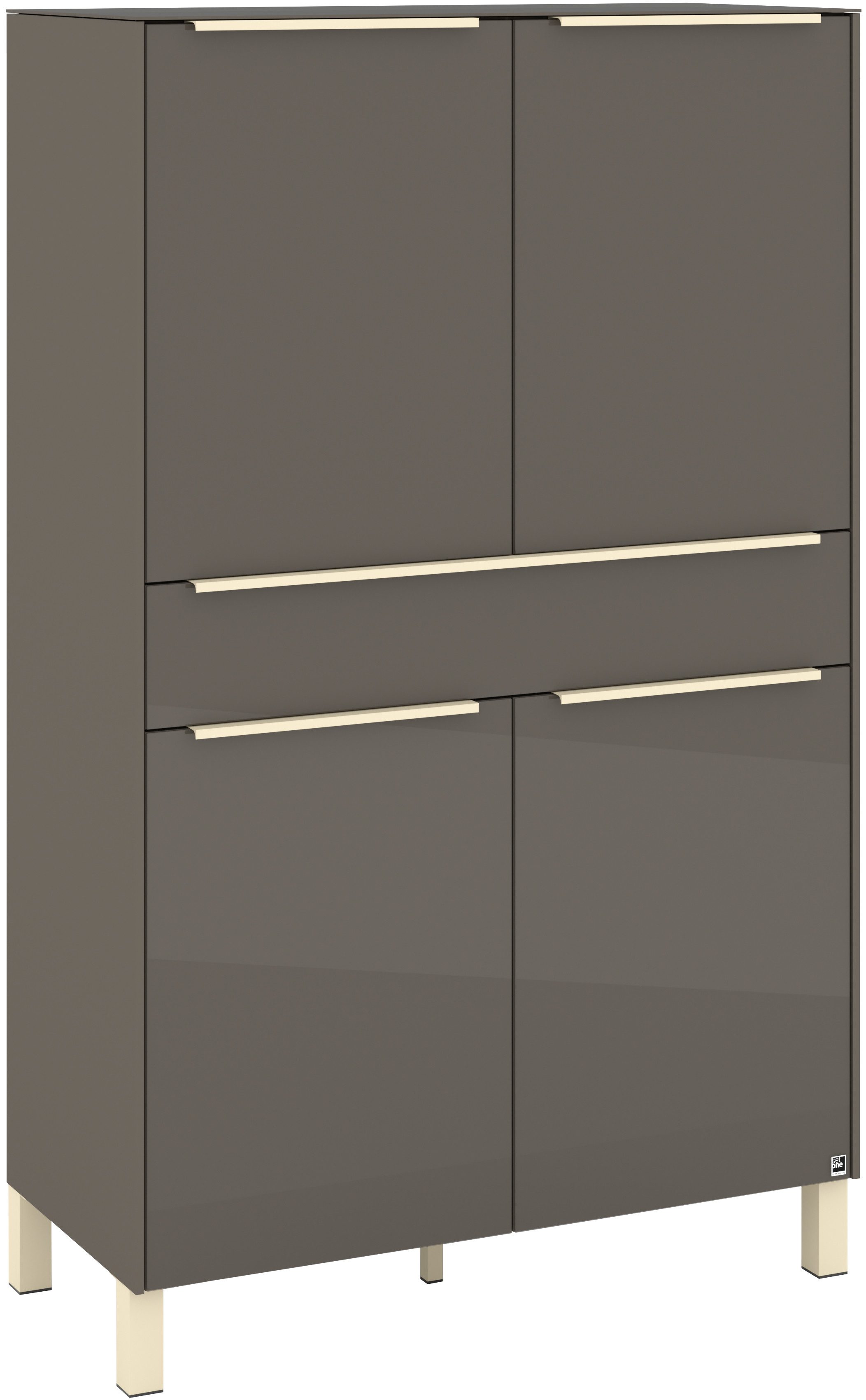 set one by Musterring Highboard Reno (1 St), Mit Vierkantfuß in diversen Farben, 152 cm Höhe & Farbauswahl