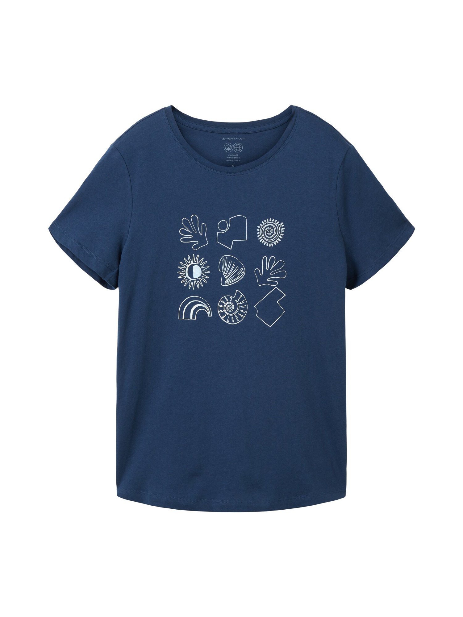 TOM TAILOR T-Shirt T-Shirt Kurzarmshirt dunkelblau (1-tlg)