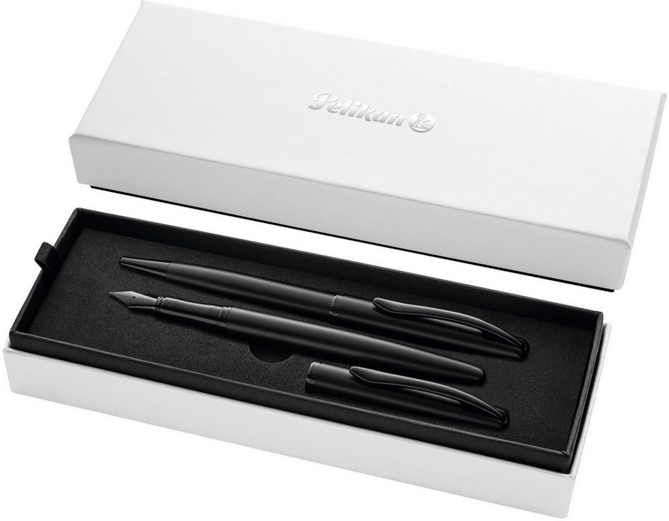 Pelikan Füllhalter Jazz® Noble Elegance, carbon schwarz, (Set), mit  Kugelschreiber, Schreibgeräte-Set bestehend aus Füller und Kugelschreiber