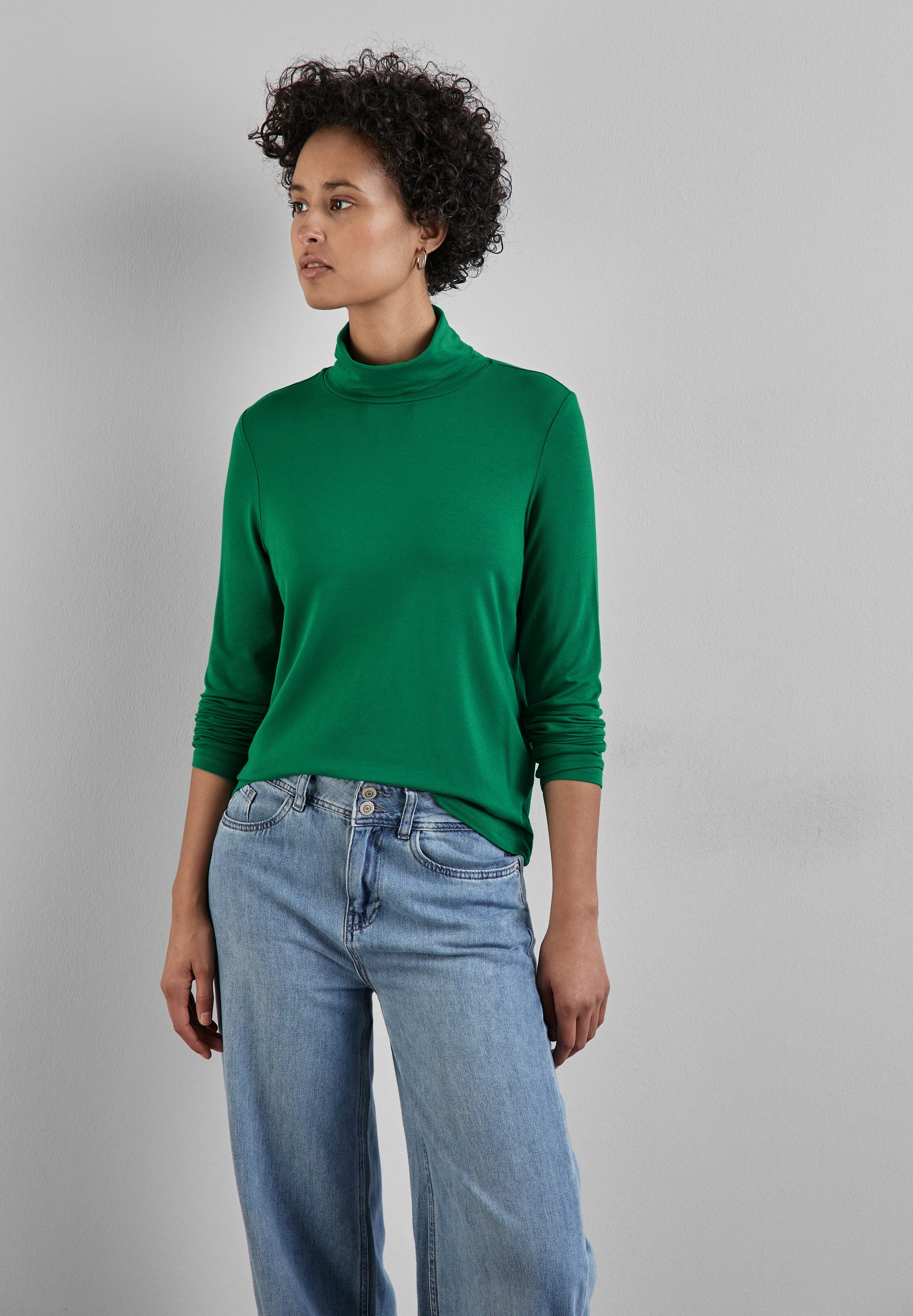 STREET ONE Langarmshirt im soften Baumwoll-Mix günstig online kaufen