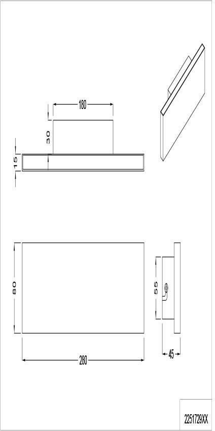 mit Concha, integriert, TRIO fest dimmbar 600 LED 2x Beleuchtung, Wandschalter, Warmweiß, LED Leuchten über Wandleuchte Lumen up-and-down