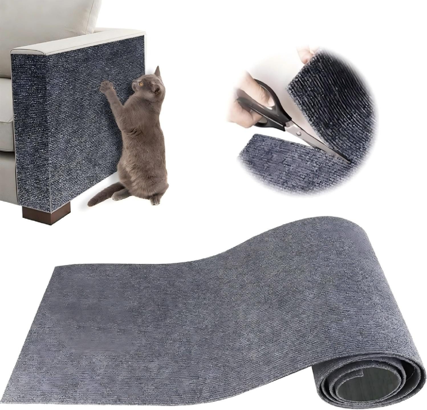 Refined Living Kratzmatte Selbstklebende Katzenkratzmatte 40x200cm,kratzmatte katze,Kratzteppich, (Kratzmatte Sofa, Katzen Möbel Schutz, DIY Kratzpad, Kratzschutzmatte, Katzenteppich, Krallenpflege,kratzmatte katze, kratzmatte katze wand, kratzmatte selbs