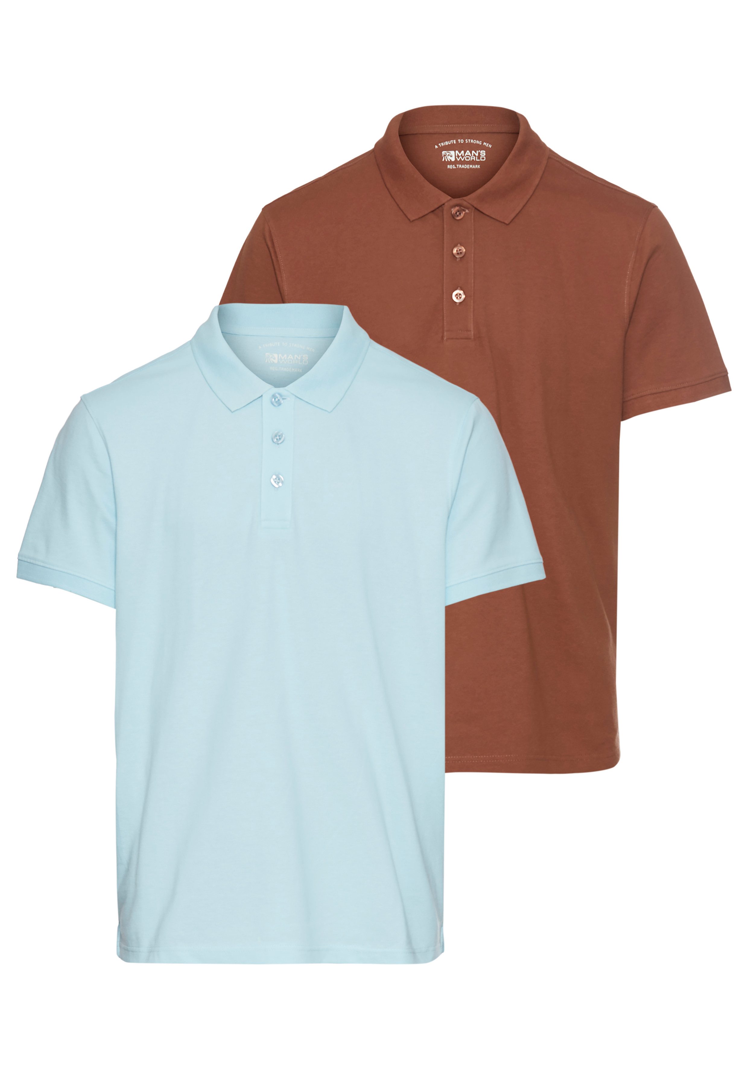 Man's World Poloshirt (2-er Pack) in tollen Farbkombinationen günstig online kaufen