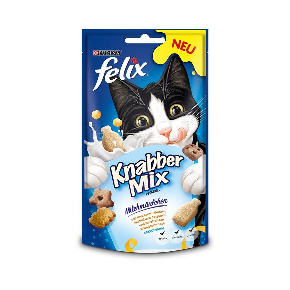 Felix KnabberMix Milchmäulchen 60 g, Snack für: Katze