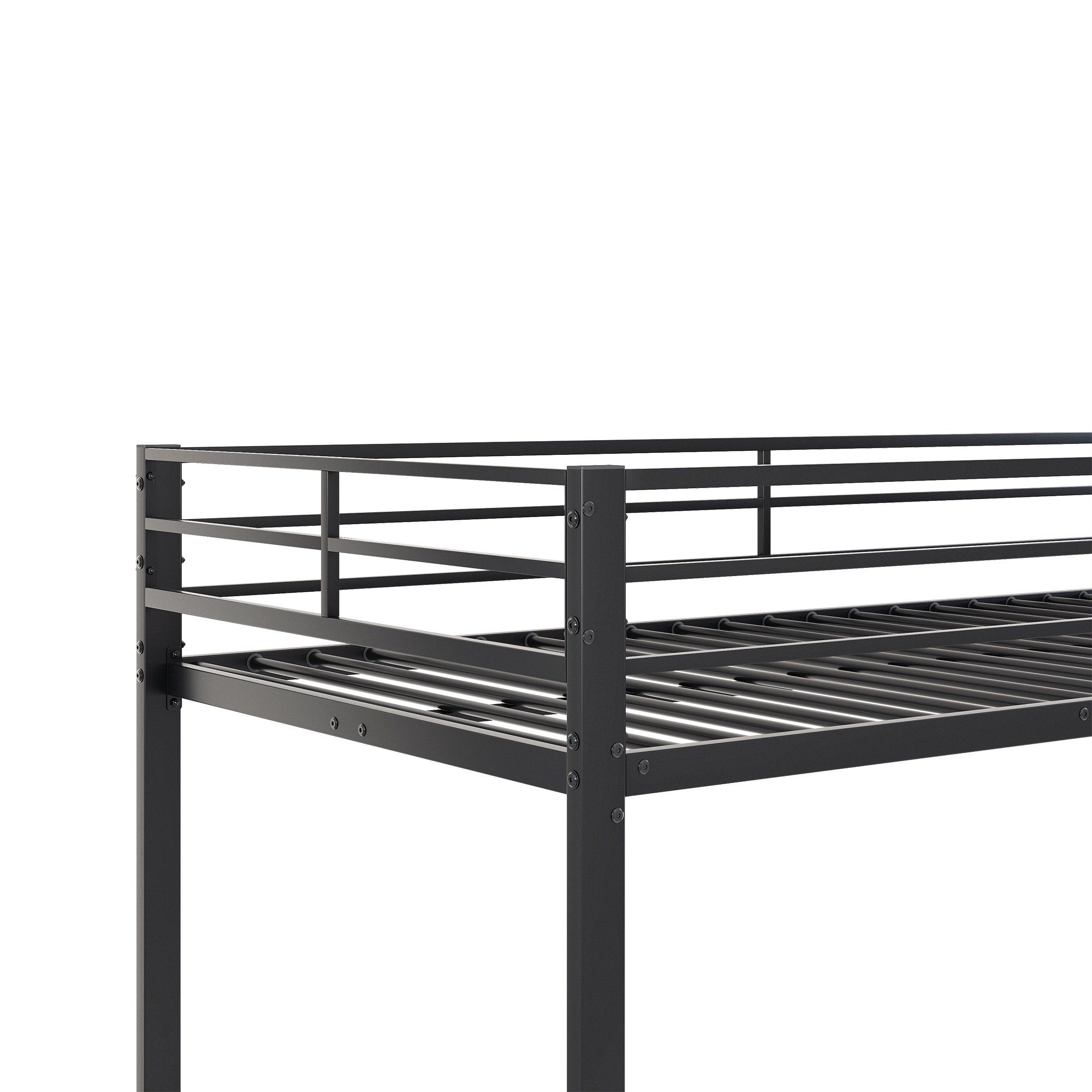 cm), Etagenbett Form klassischer (Eisenetagenbetten schwarz Eisenbetten Kinderbetten REDOM Bett ohne Matratze in Funktionsbett 90x200