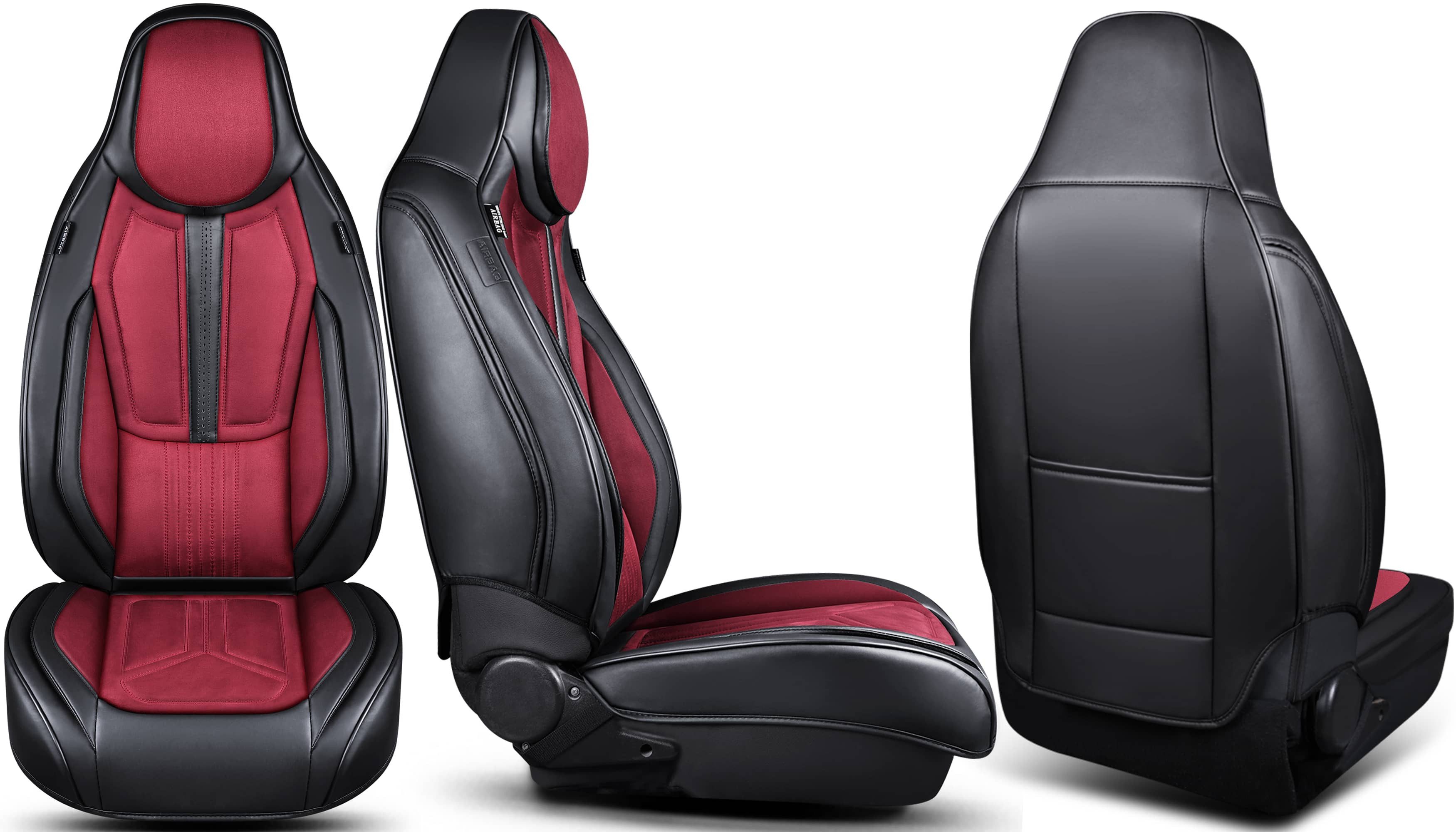 BREMER SITZBEZÜGE Autositzbezug für für Challenger Etape Edition (DS2), Set, Schonbezüge Sitzbezüge Fahrer und Beifahrer, in Schwarz/Rot