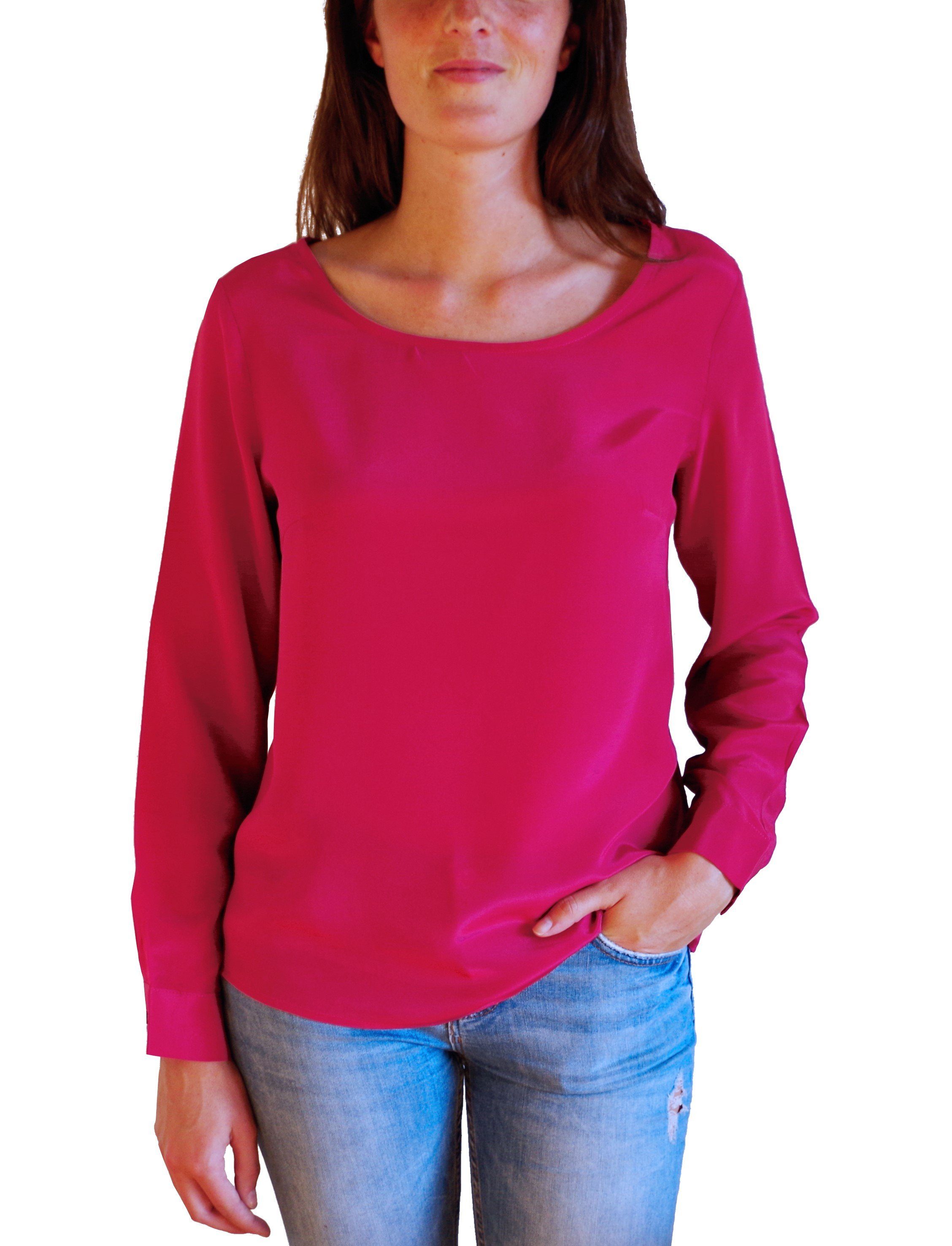 Posh Gear Seidenbluse Damen Bluse Rotondoseta aus 100% Seide