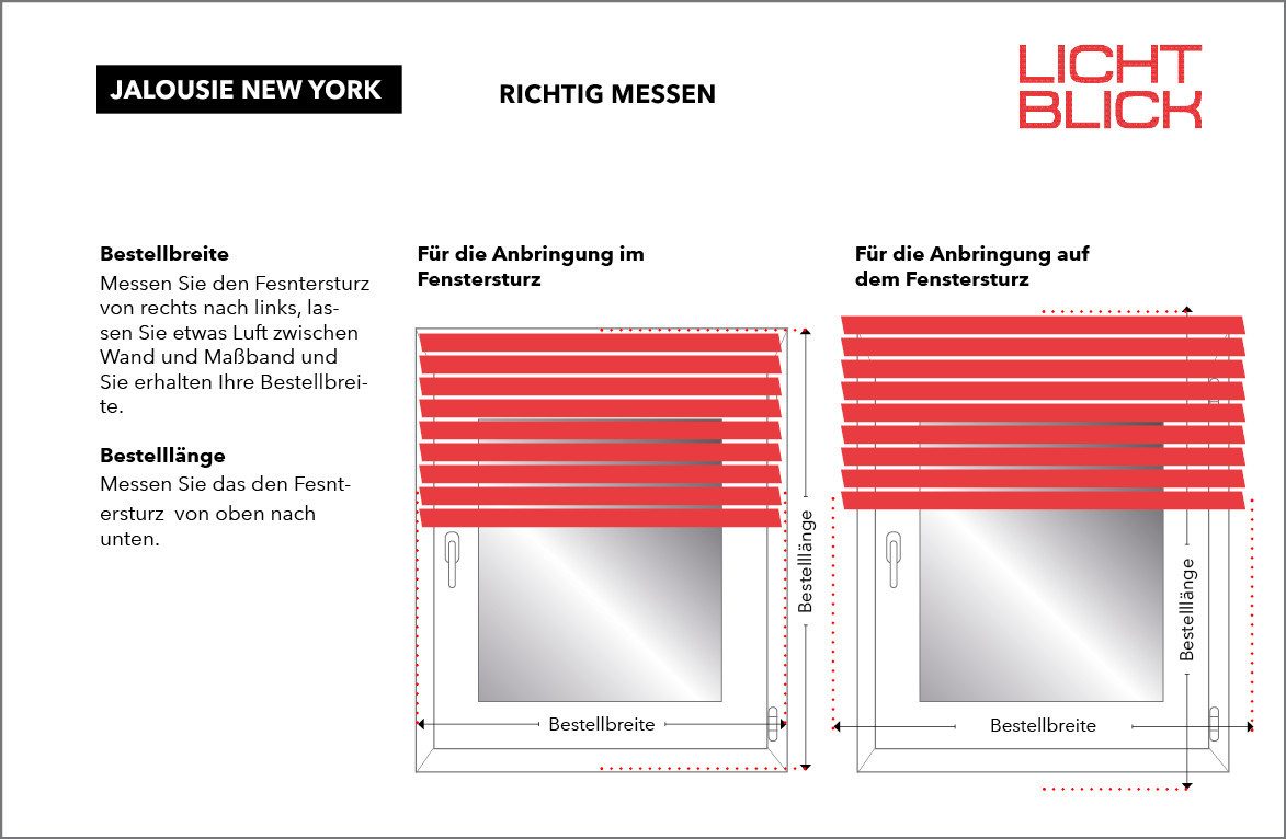 LICHTBLICK ORIGINAL Jalousie Jalousie Aluminium, mit Bohren, freihängend, abdunkelnd
