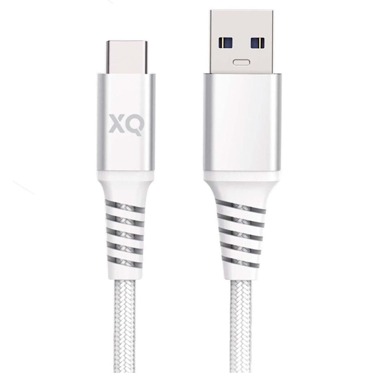 XQISIT 2m USB-C 3.0 Schnell-Ladekabel Kabel Weiß USB-Kabel, USB-A,USB-C, Kein (200 cm), HQ Ladekabel Datenkabel USB Type C 3.0 Handy Smartphone Tablet PC