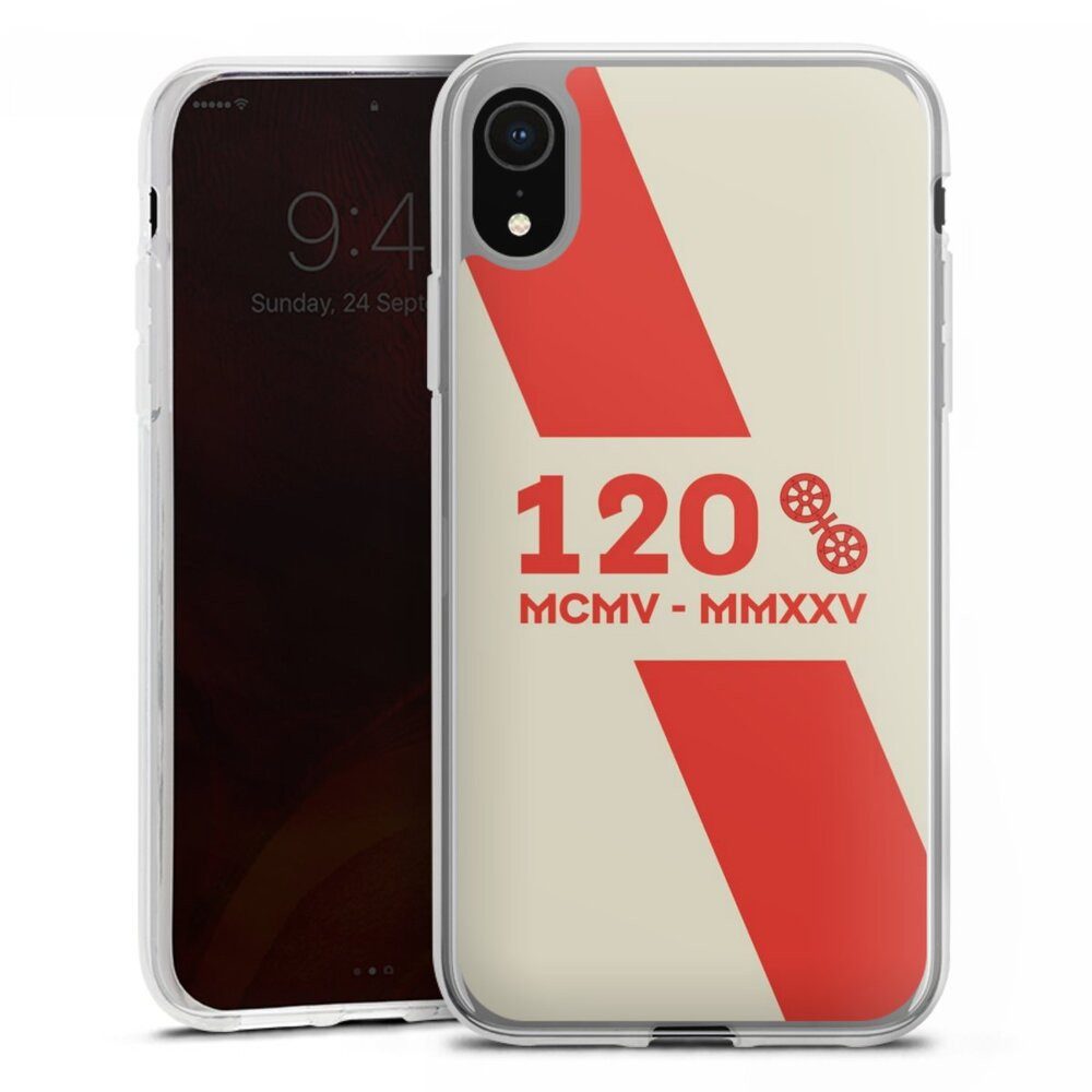 DeinDesign Handyhülle 1. FSV Mainz 05 E.V. 120 Jahre Bundesliga, Apple iPhone Xr Silikon Hülle Bumper Case Handy Schutzhülle
