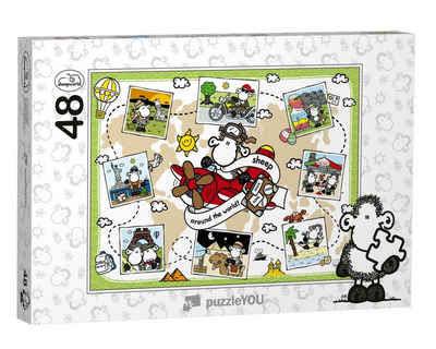 puzzleYOU Puzzle sheepworld – Sheep around the world, 48 Puzzleteile, puzzleYOU-Kollektionen