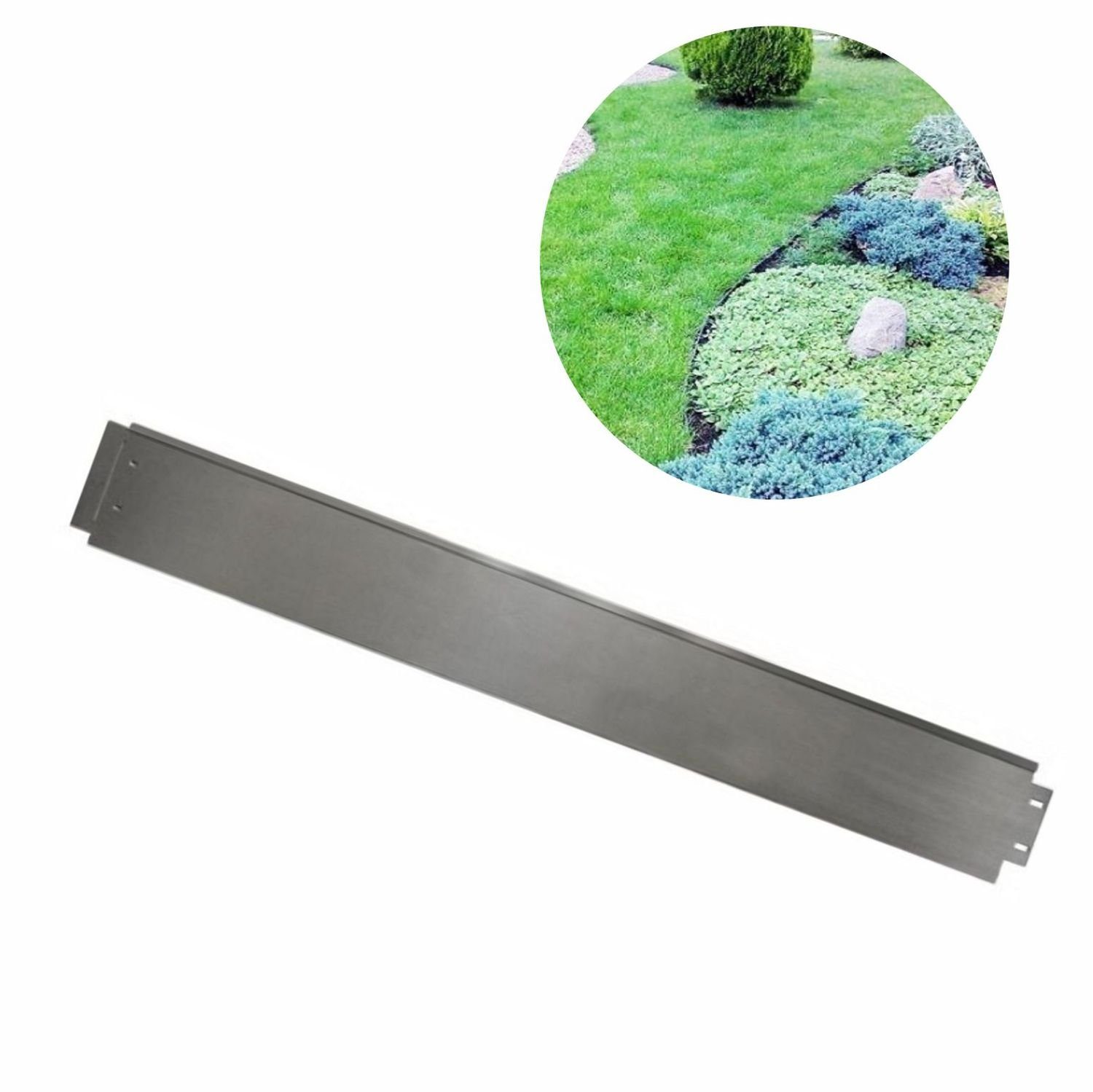 ichzapfe Beetbegrenzung »Rasenkanten Metall Alu/Zink 100 cm x 18 cm