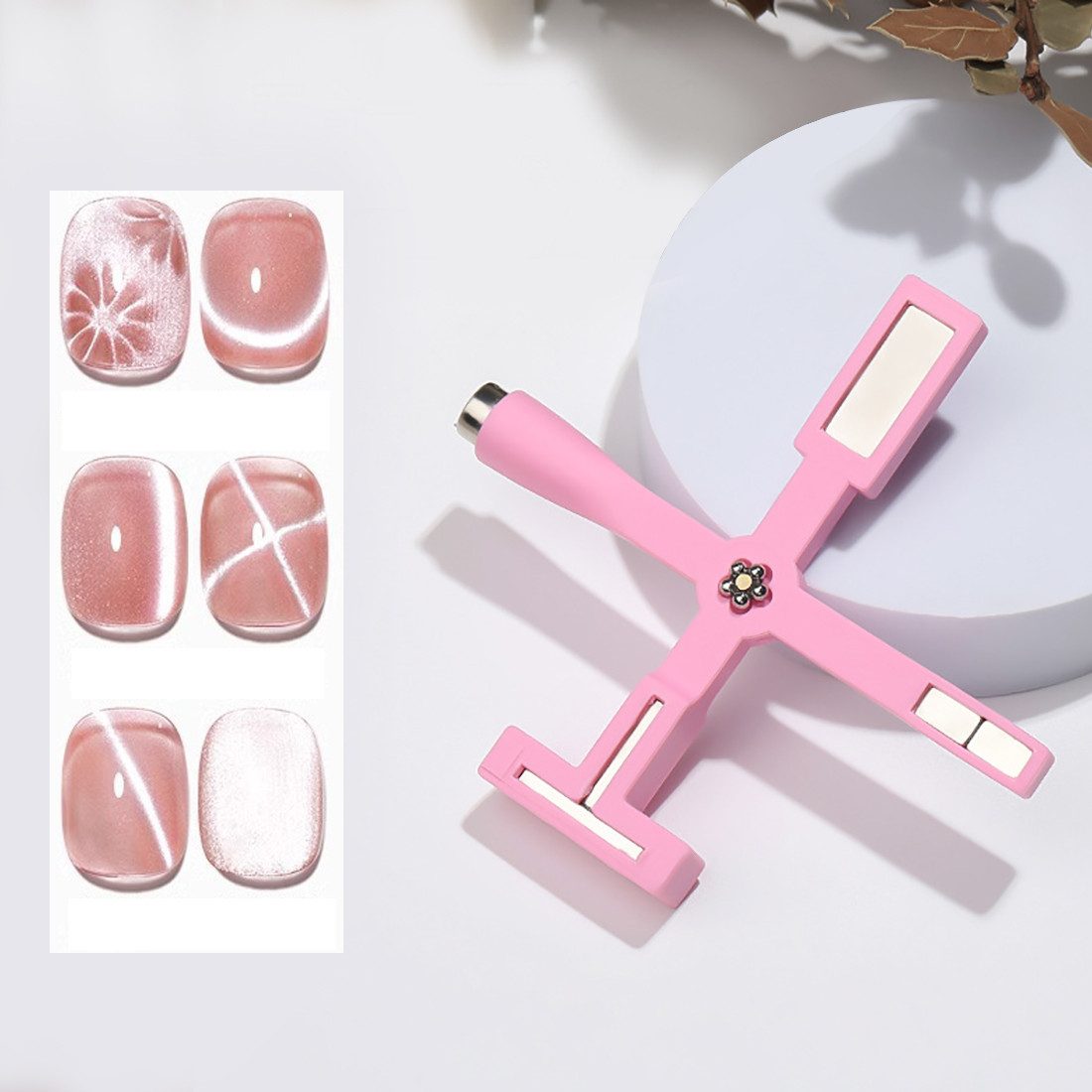 DEBAIJIA Nageldesign Zubehör 5-in-1 Magnetisches Nagel Katzenaugen-Gel-Polierwerkzeug