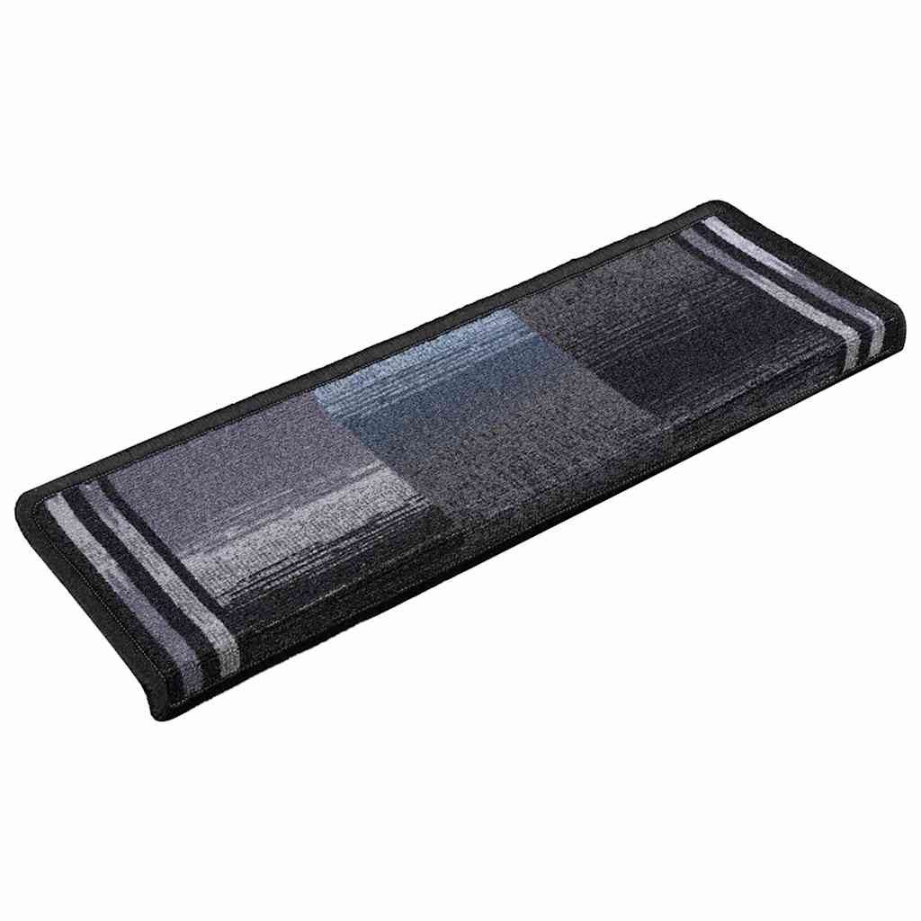 Stufenmatte Stufenmatten Selbstklebend 10 Stk 65x21x4 cm Schwarz Grau