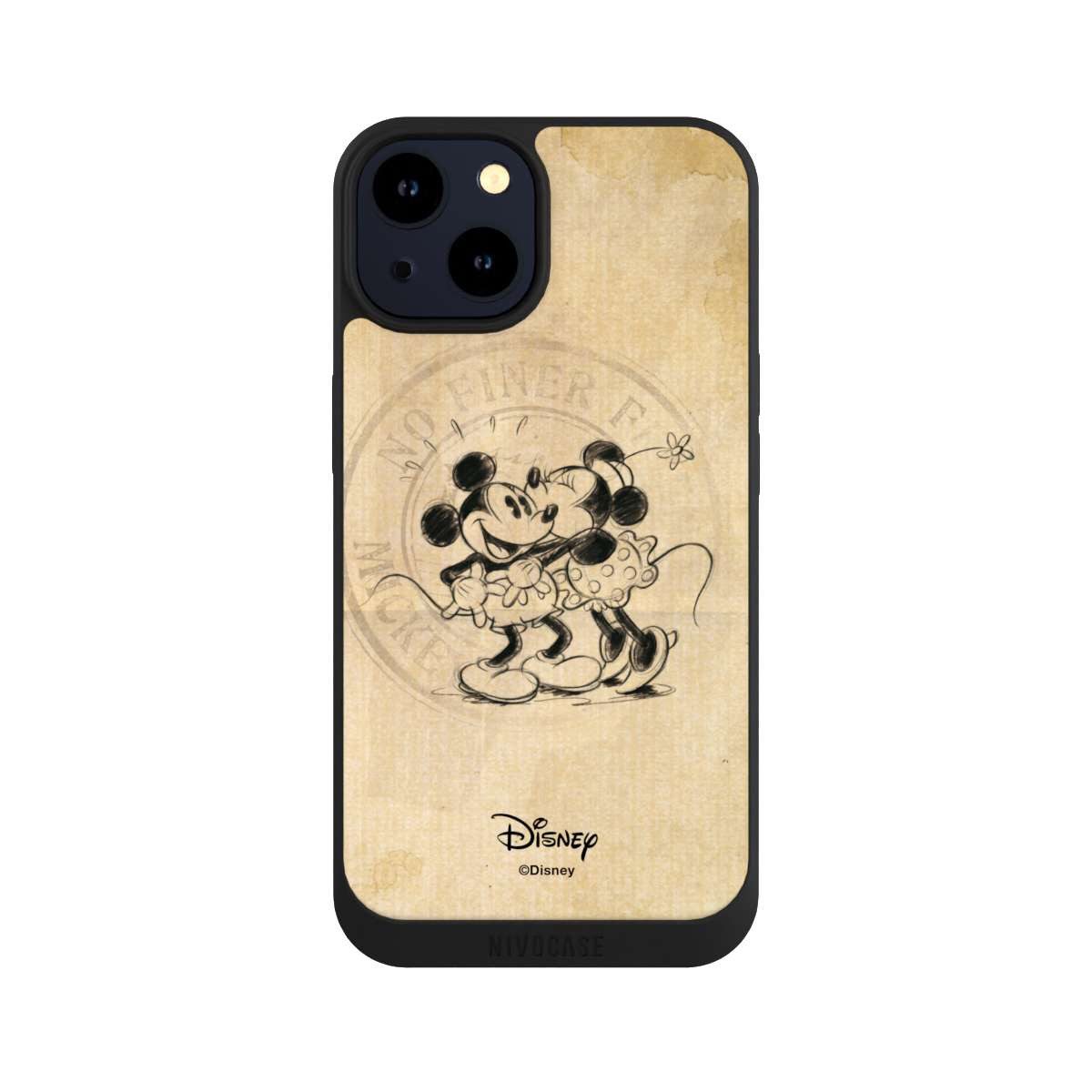 NIVOCASE Handyhülle Mickey Mouse Minnie Mouse Vintage Minnie&Mickey, Apple iPhone 14 Handyhülle Hülle NIVOpure Case Schwarz