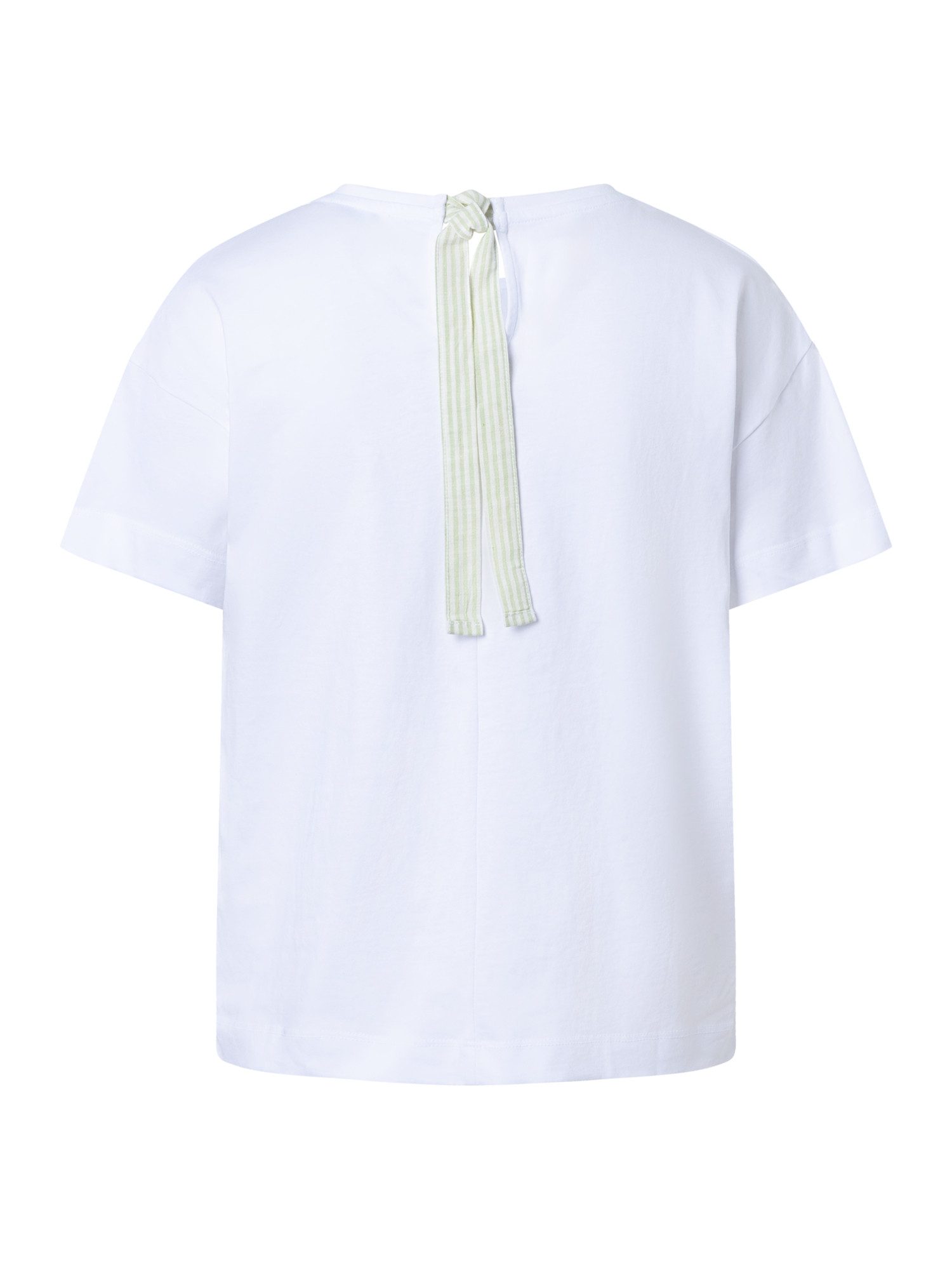 MORE&MORE Kurzarmshirt feminines Boxy-Materialmix-Shirt – Bild 5 von 5