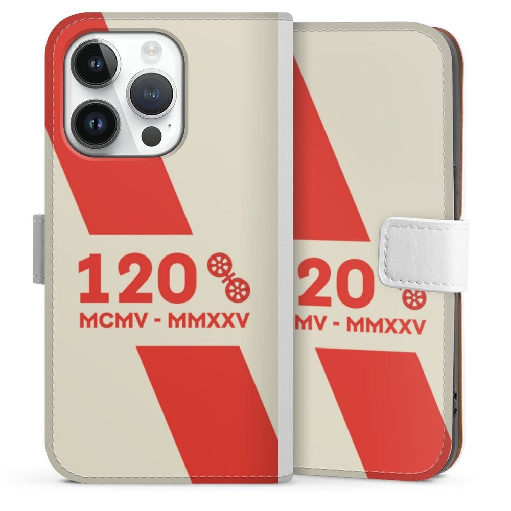 DeinDesign Handyhülle 1. FSV Mainz 05 E.V. 120 Jahre Bundesliga, Apple iPhone 14 Pro Hülle Handy Flip Case Wallet Cover