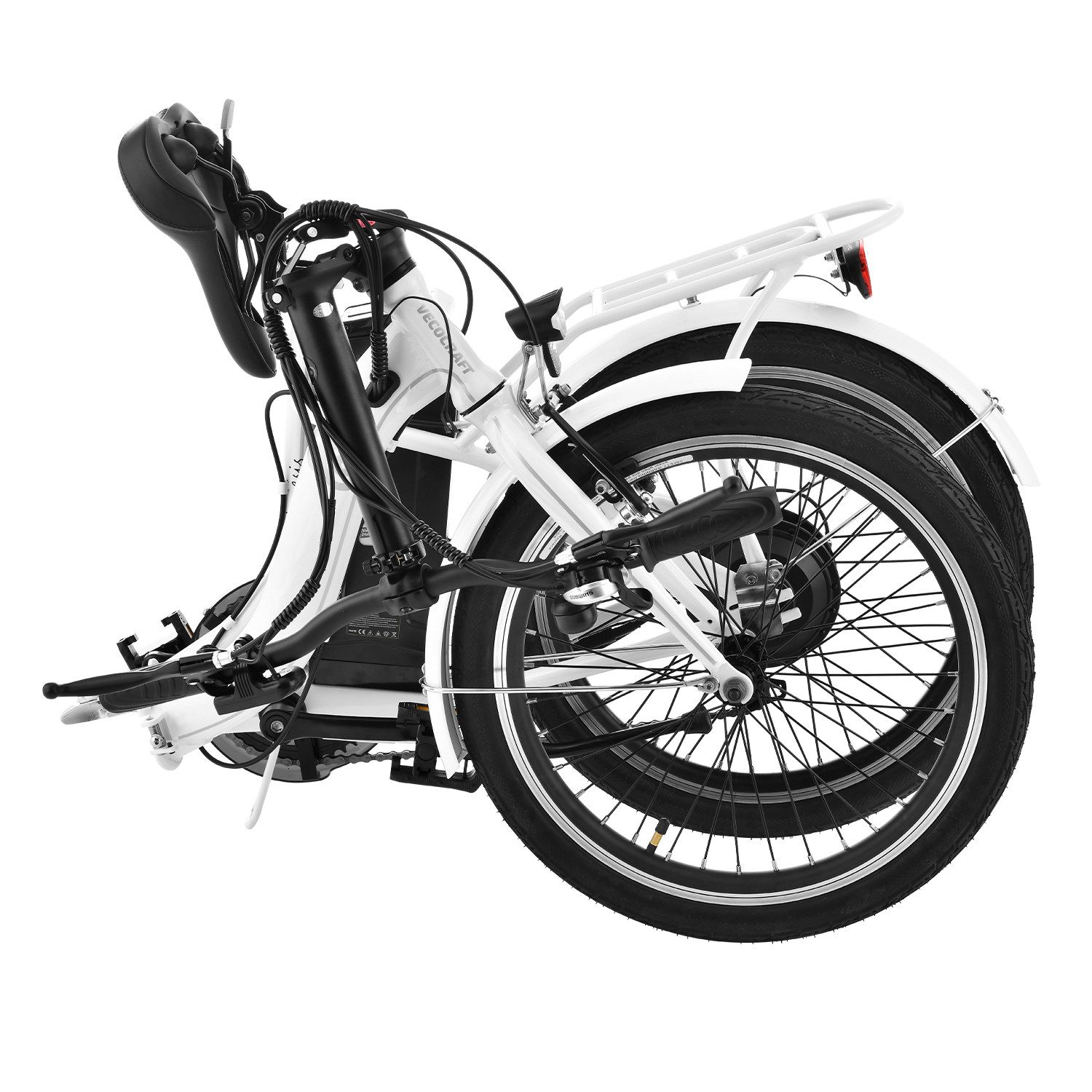 VECOCRAFT E-Bike Klapprad Nemesis klapprad e-bike 25 km/h 6 Gang, 6 Gang, Kettenschaltung, Heckmotor