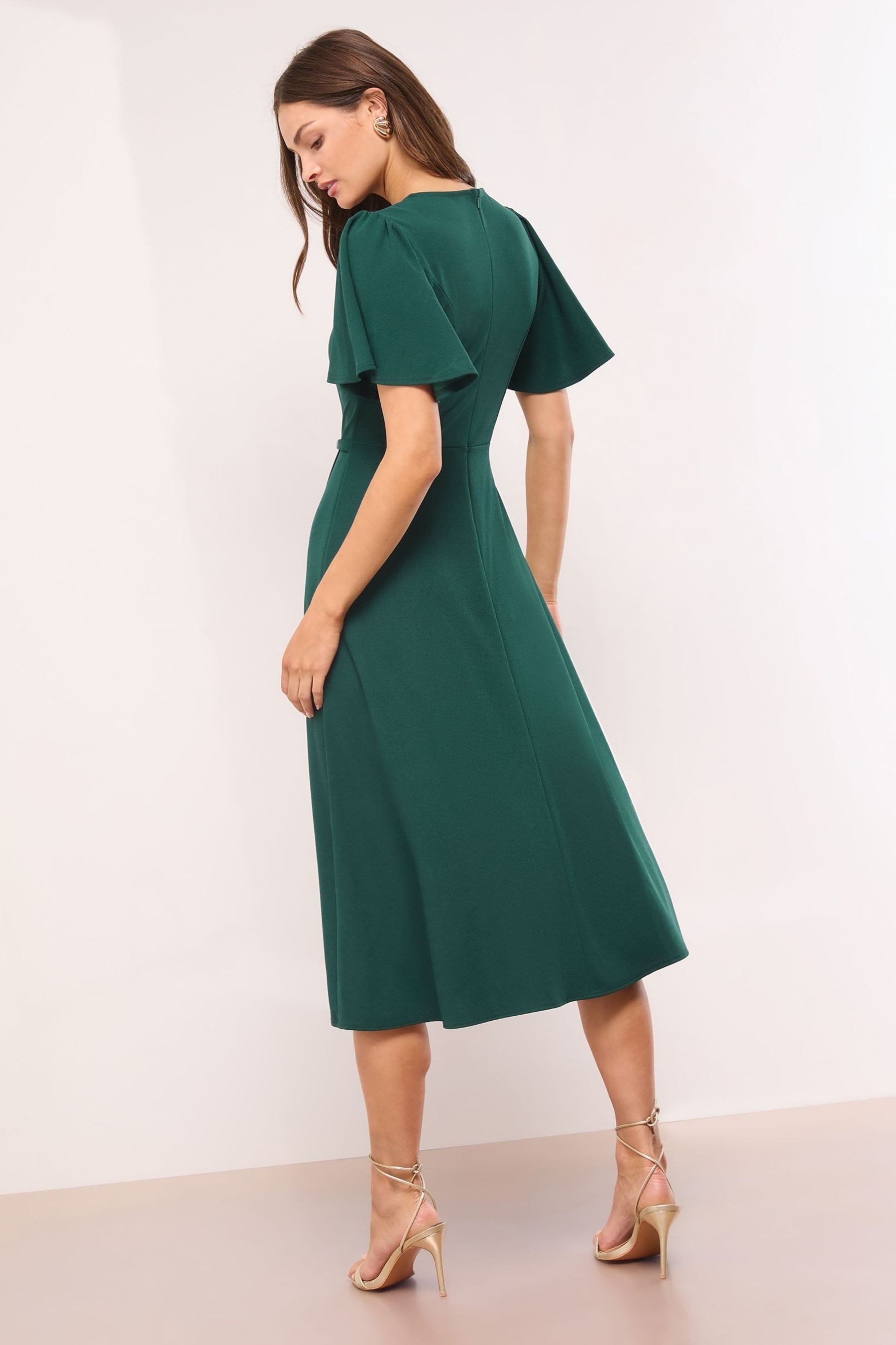 LIPSY Midikleid Lipsy Ausgestelltes Midikleid mit kurzen Ärmeln (1-tlg) günstig online kaufen