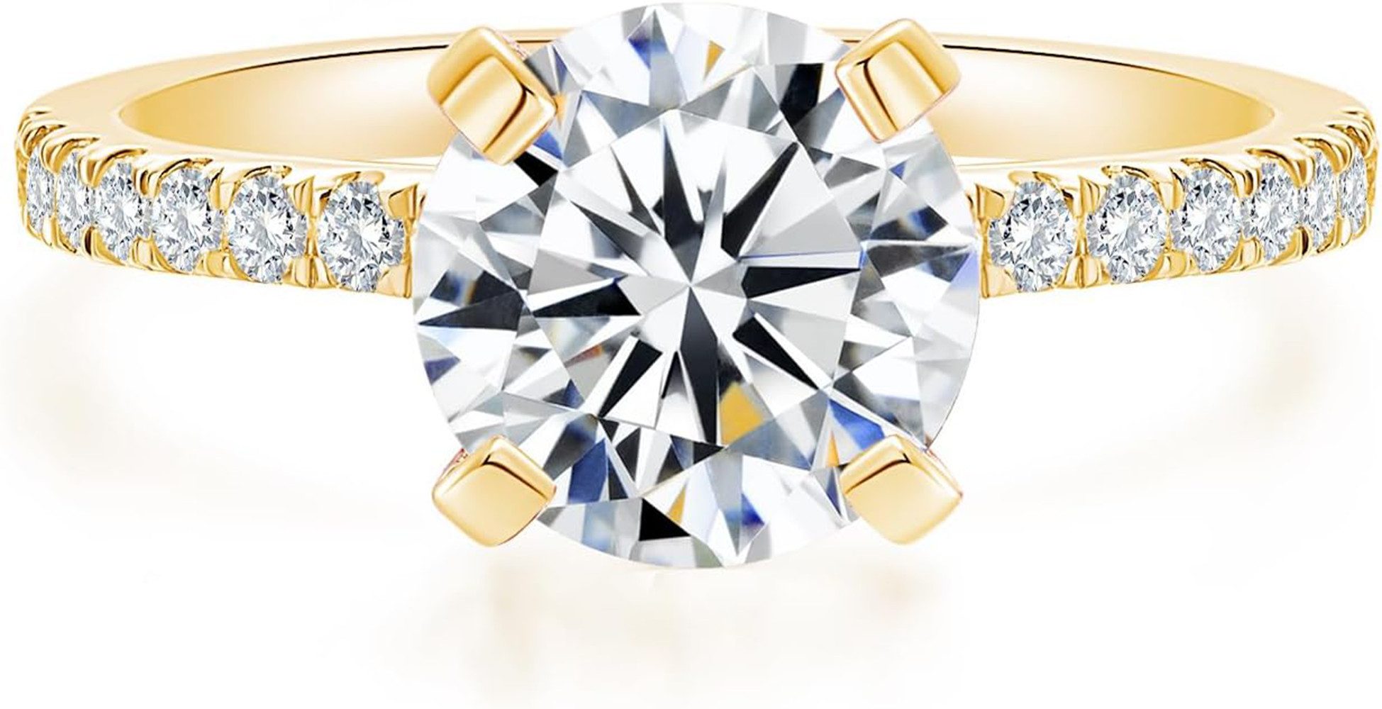 Jumpeak Diamantring 2ct D VS1 3EX,Verlobungsringe frau,Damen geschenk,diamant ringdamen, Lab grown diamant ring,Eheringe,Valentinstag geschenk für sie