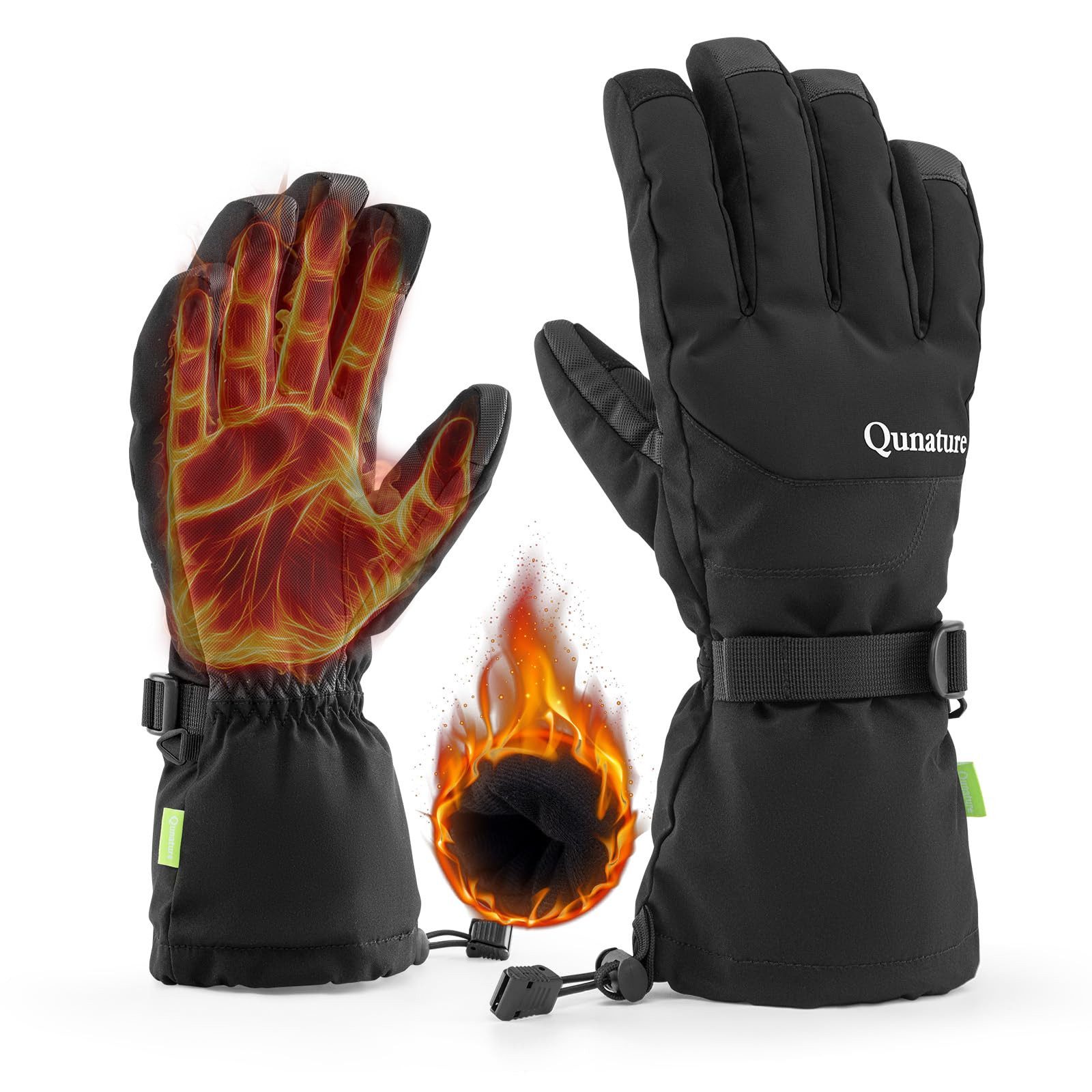 ROCKBROS Skihandschuhe Winterhandschuhe wasserdichte Winddichte Touchscreen für Winter-Sports Tragbar & verstellbare Ärmelbündchen