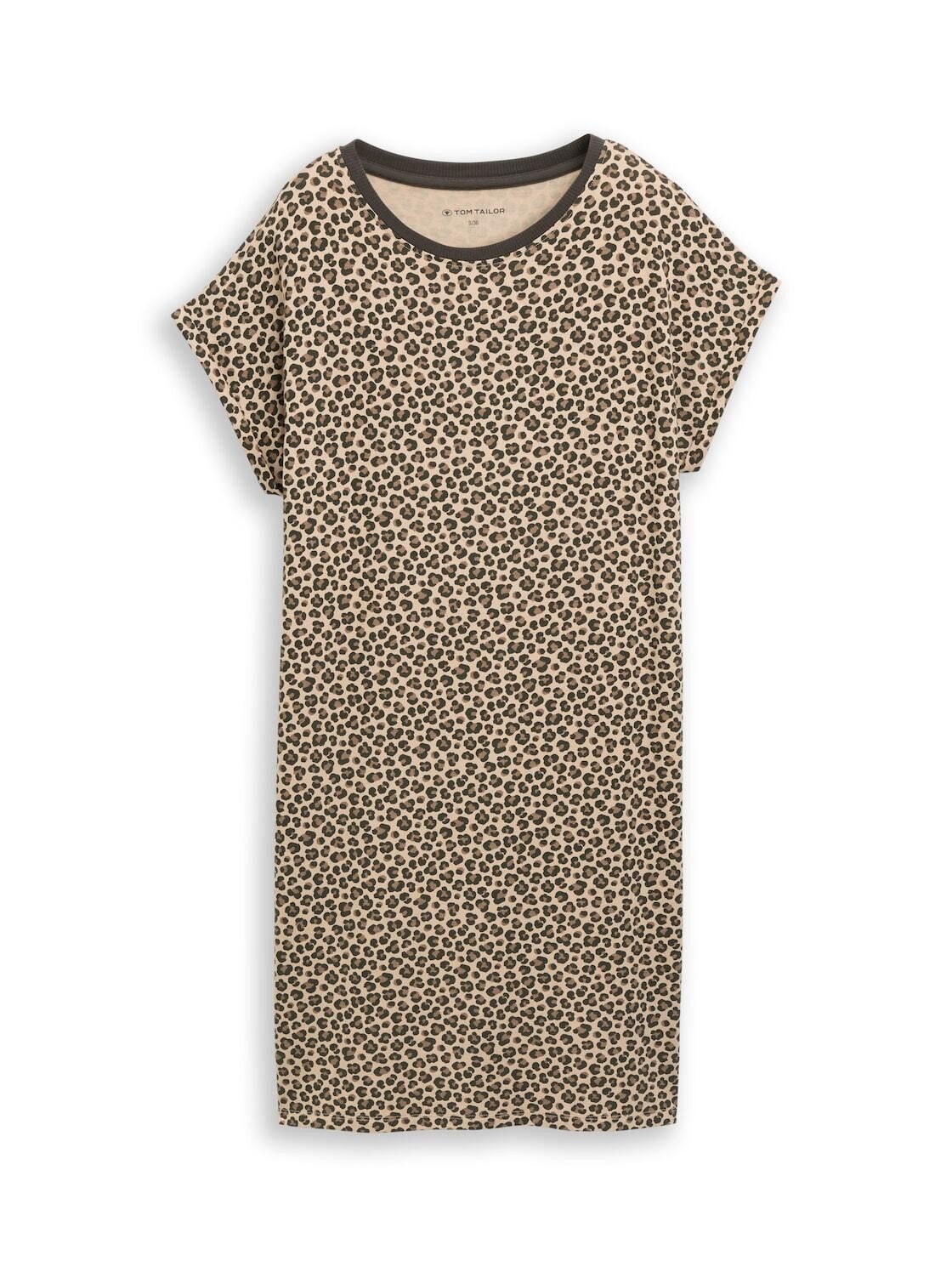 TOM TAILOR Pyjamaoberteil Bodywear (im Einserpack) Nachthemd mit Leo-Muster