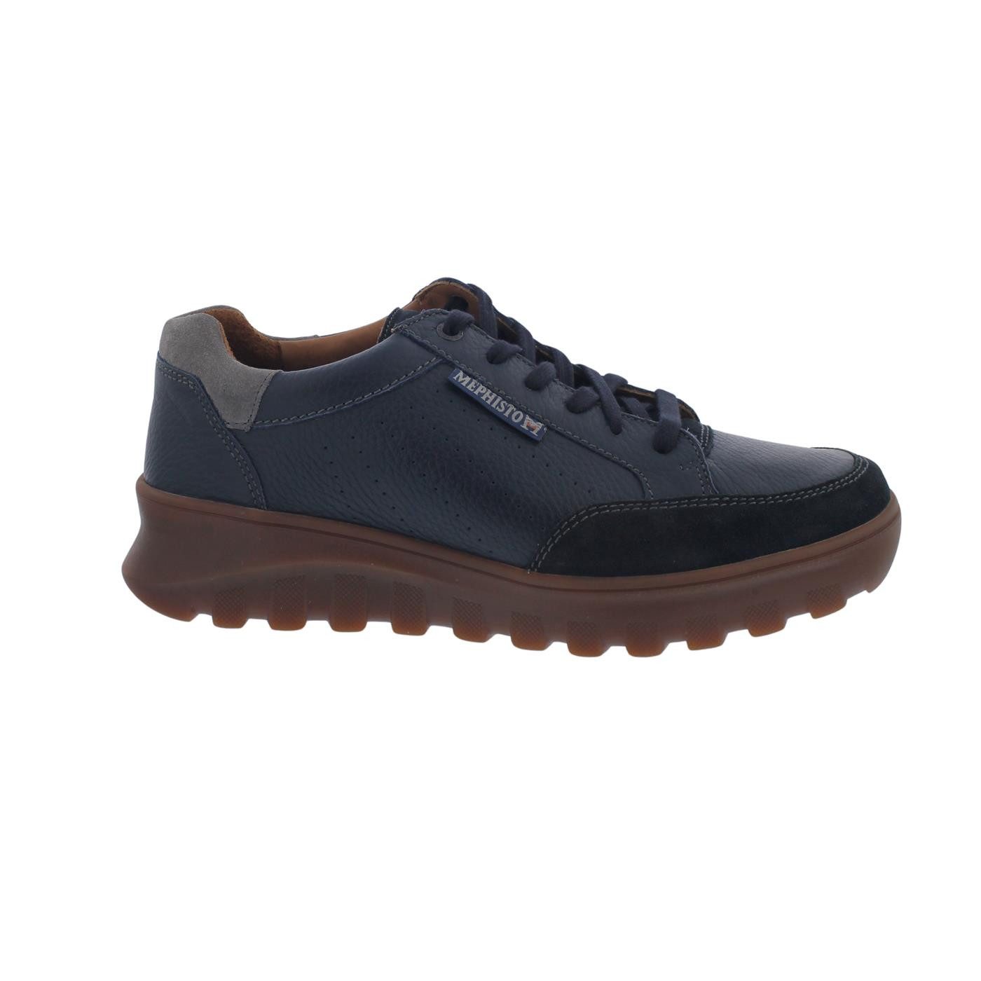 Mephisto Mephisto Flynn Halbschuh, Velour- / Glattleder, Blue, (dunkelblau), So Schnürschuh