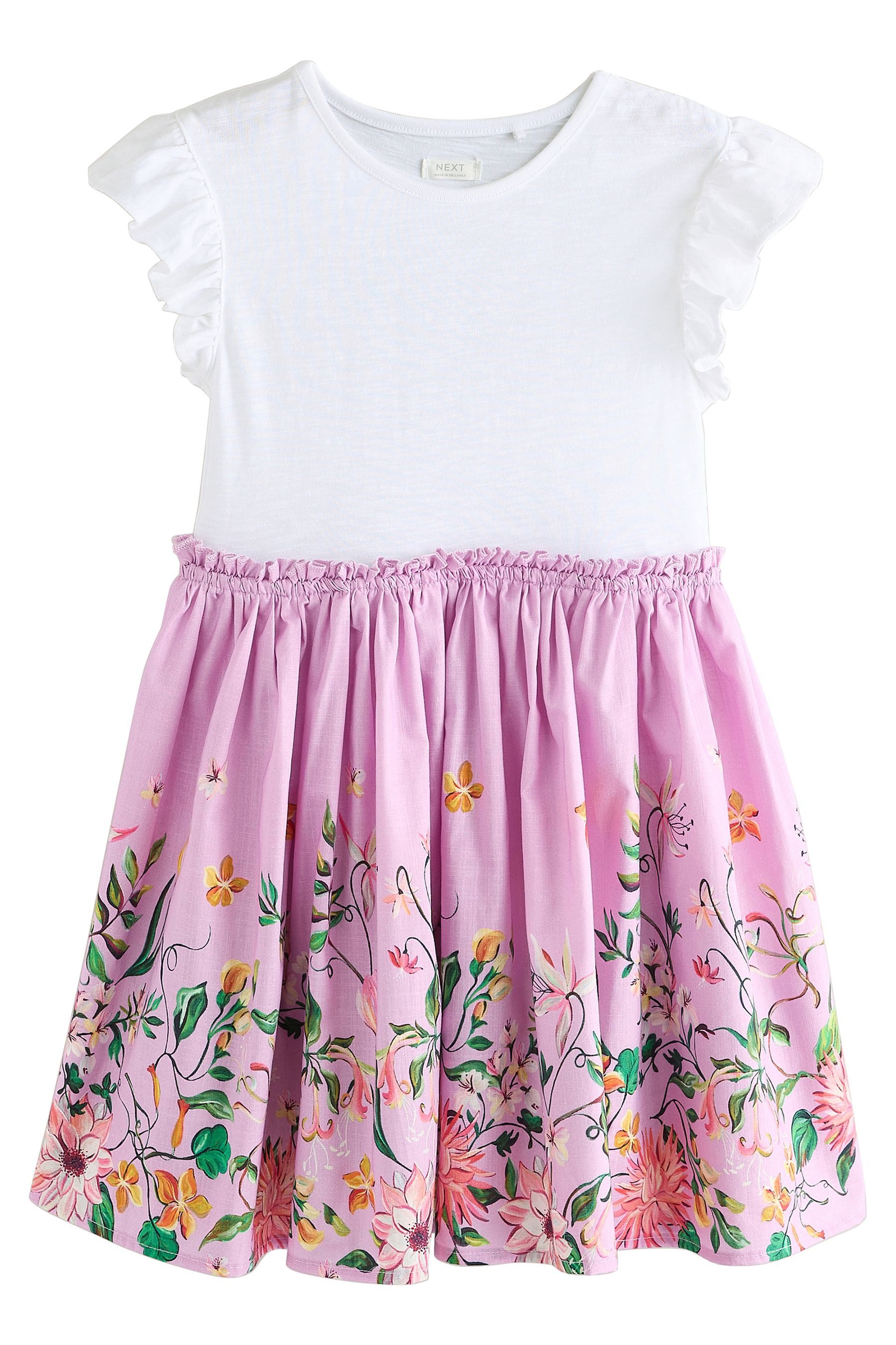 Sommerkleid Rock aus 100 % Baumwolle mit floralem Print