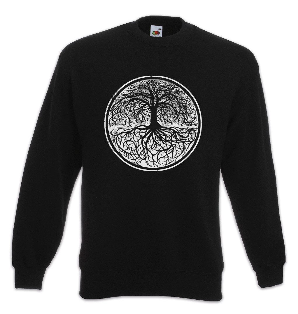 Urban Backwoods Sweatshirt Yggdrasil Tree Logo II Black & White Sweatshirt Tree Tyr Celtic (1-tlg) Irminsul Of Thor Life