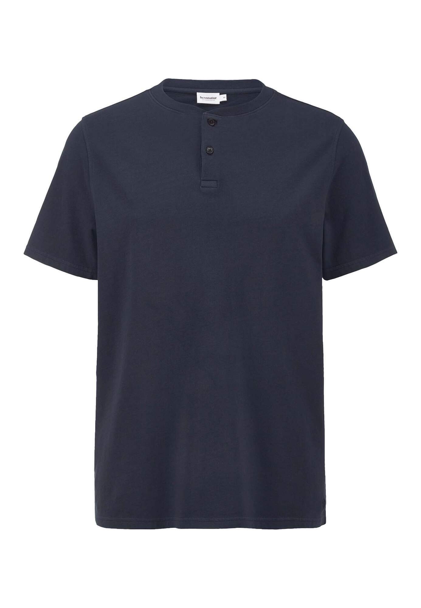 Hessnatur T-Shirt Heavy Jersey Henley Relaxed aus reiner (1-tlg)