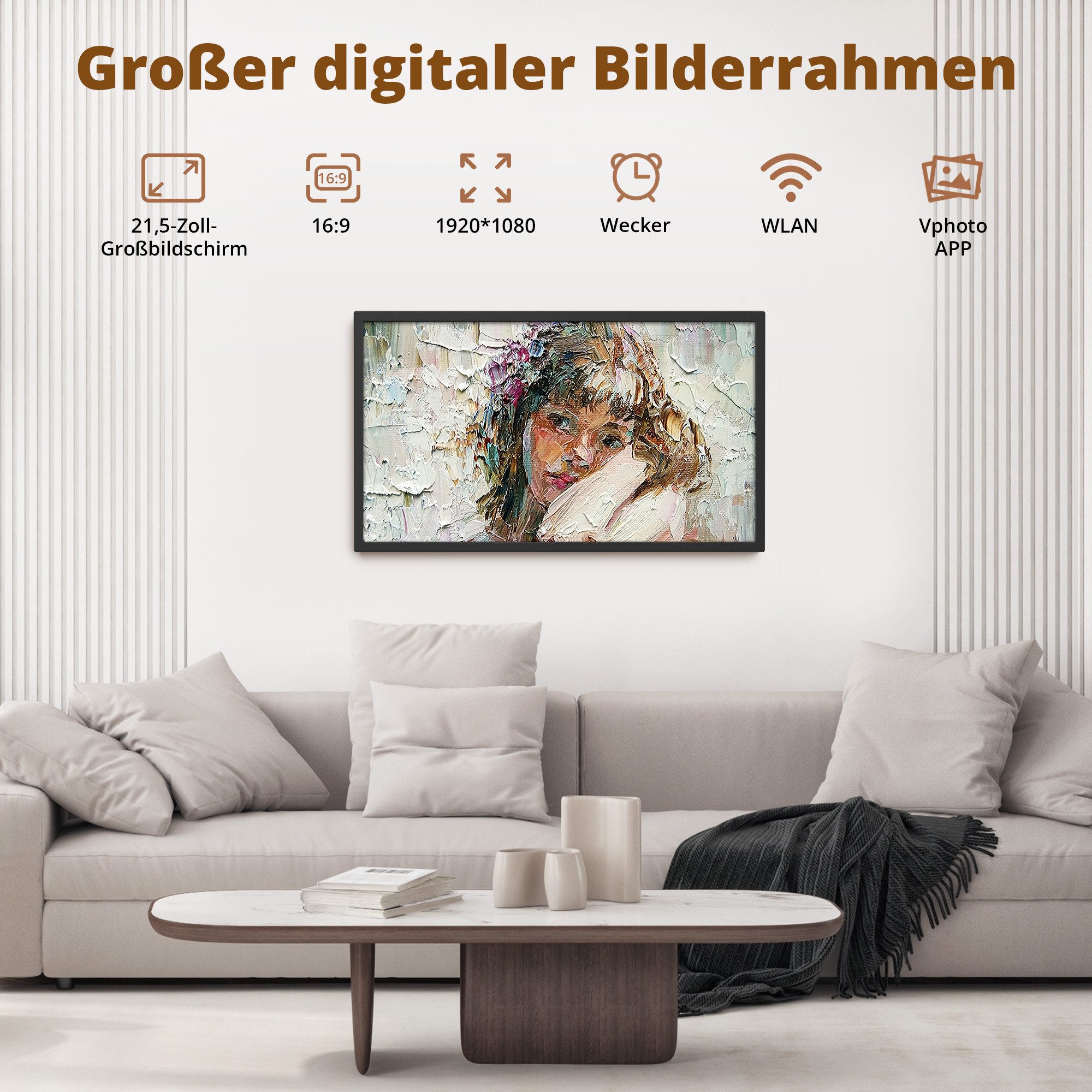 EKASN Classic 21 Digitaler Bilderrahmen (54,6 cm/21.5 ", 1920 x 1080 Pixel, günstig online kaufen