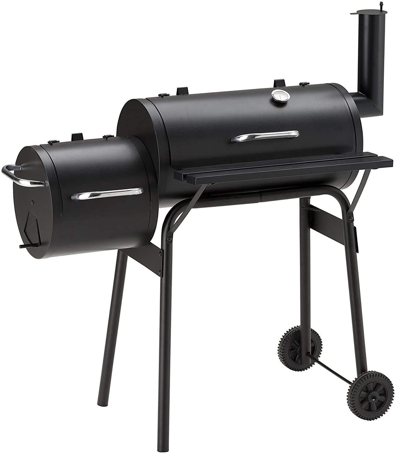 RESCH Holzkohlegrill 502599 Multifunktionaler Holzkohlegrill, 104x58x114 cm, 4 Personen, Hochwertiges Material & Verarbeitung, 2 Grillkammer, Smoker Smokergrill Grill BBQ Kohlegrill Räucher Grillwagen Kohlegrill