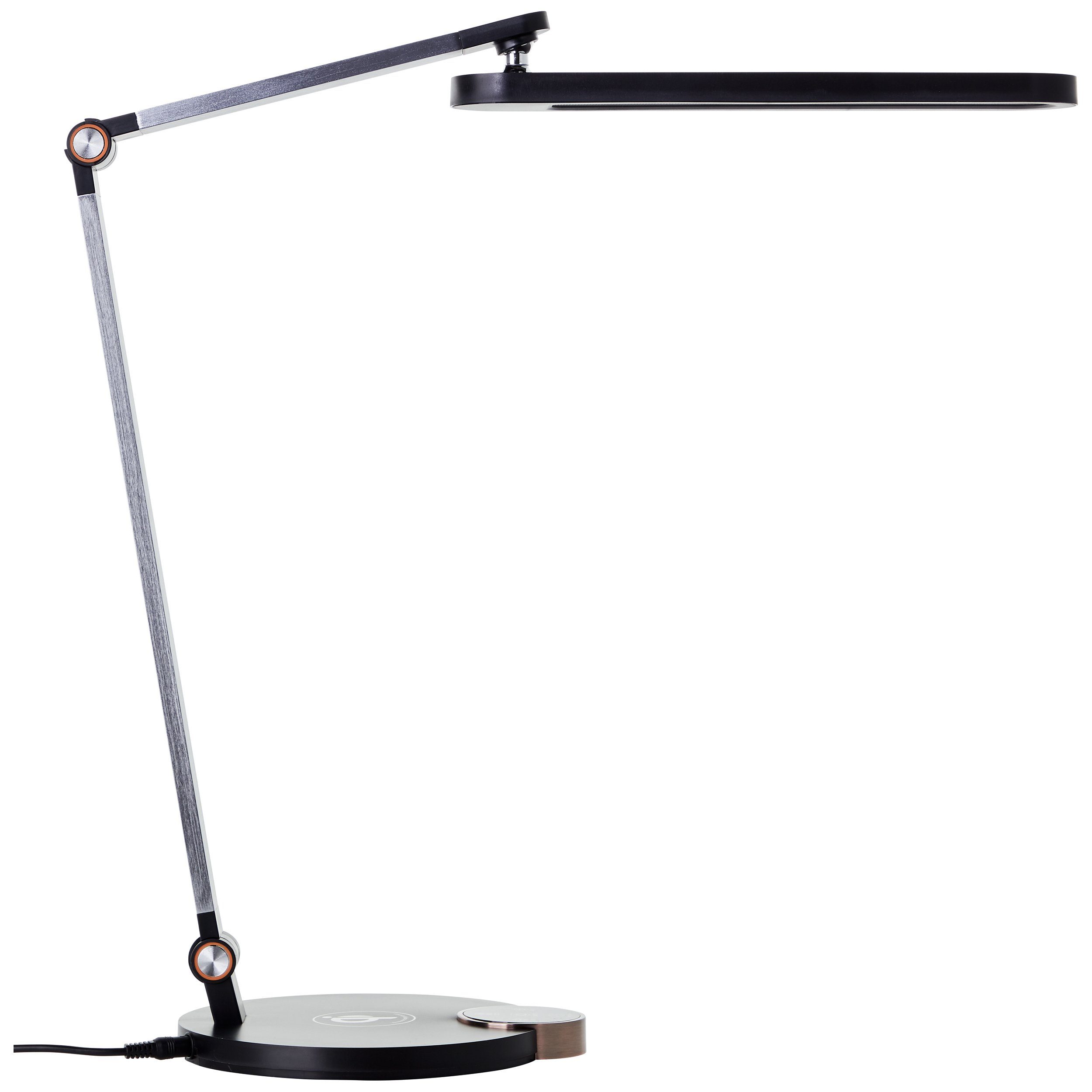 Brilliant LED Schreibtischlampe warmweiß schwarz charging, LED fest CCT, - 1000 Dimmfunktion, Wireless Officehero, lm, integriert, kaltweiß, dimmbar
