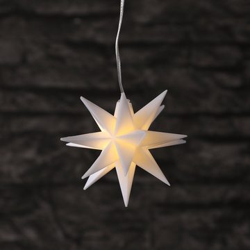 MARELIDA LED-Stern für außen LED 3D Weihnachtsstern Faltstern Hängestern Weihnachtsdeko 12cm außen, LED Classic, warmweiß (2100K bis 3000K)