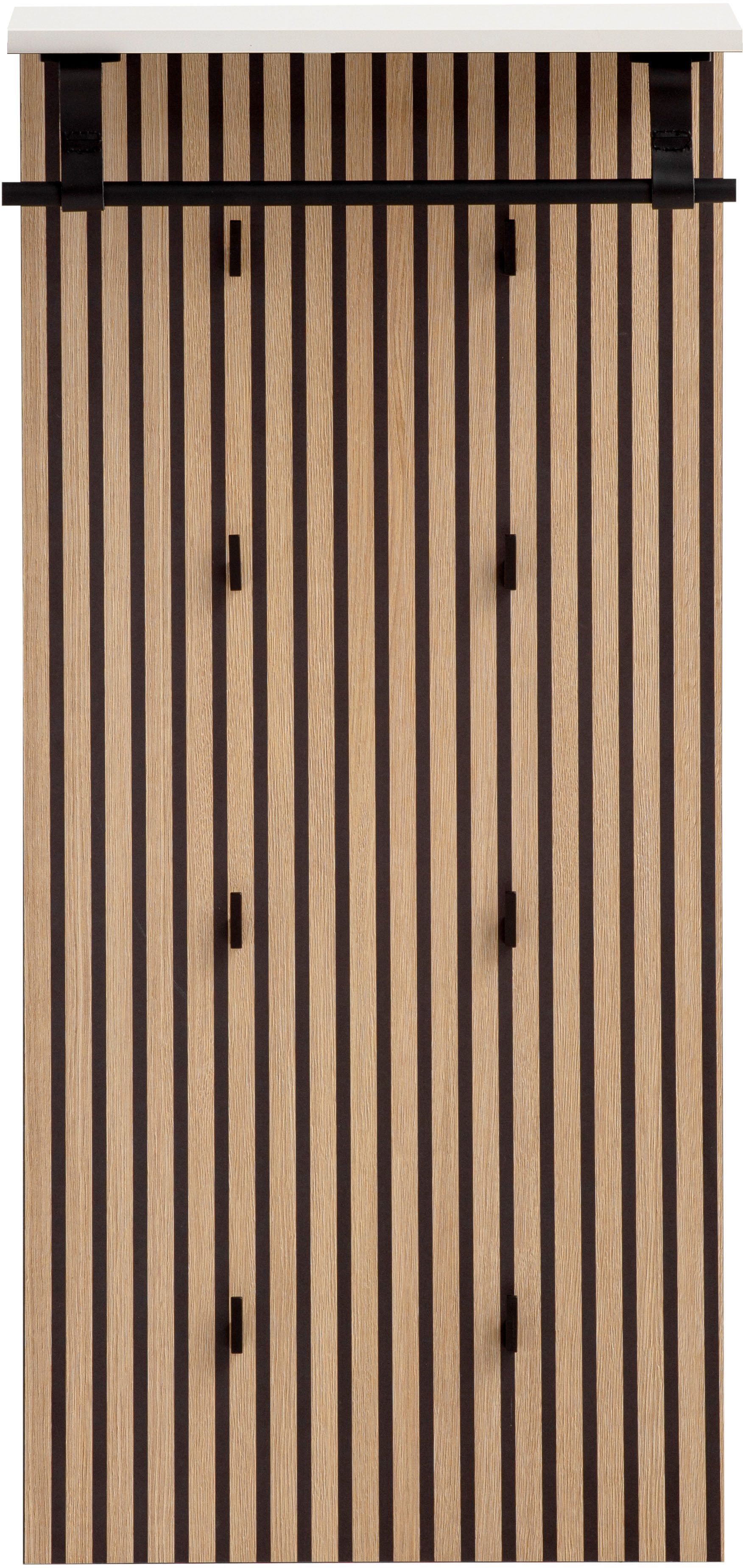 Schildmeyer Garderobenpaneel Loft, Breite 50 cm made in Germany, Akustikprint, 8 Kleiderhaken