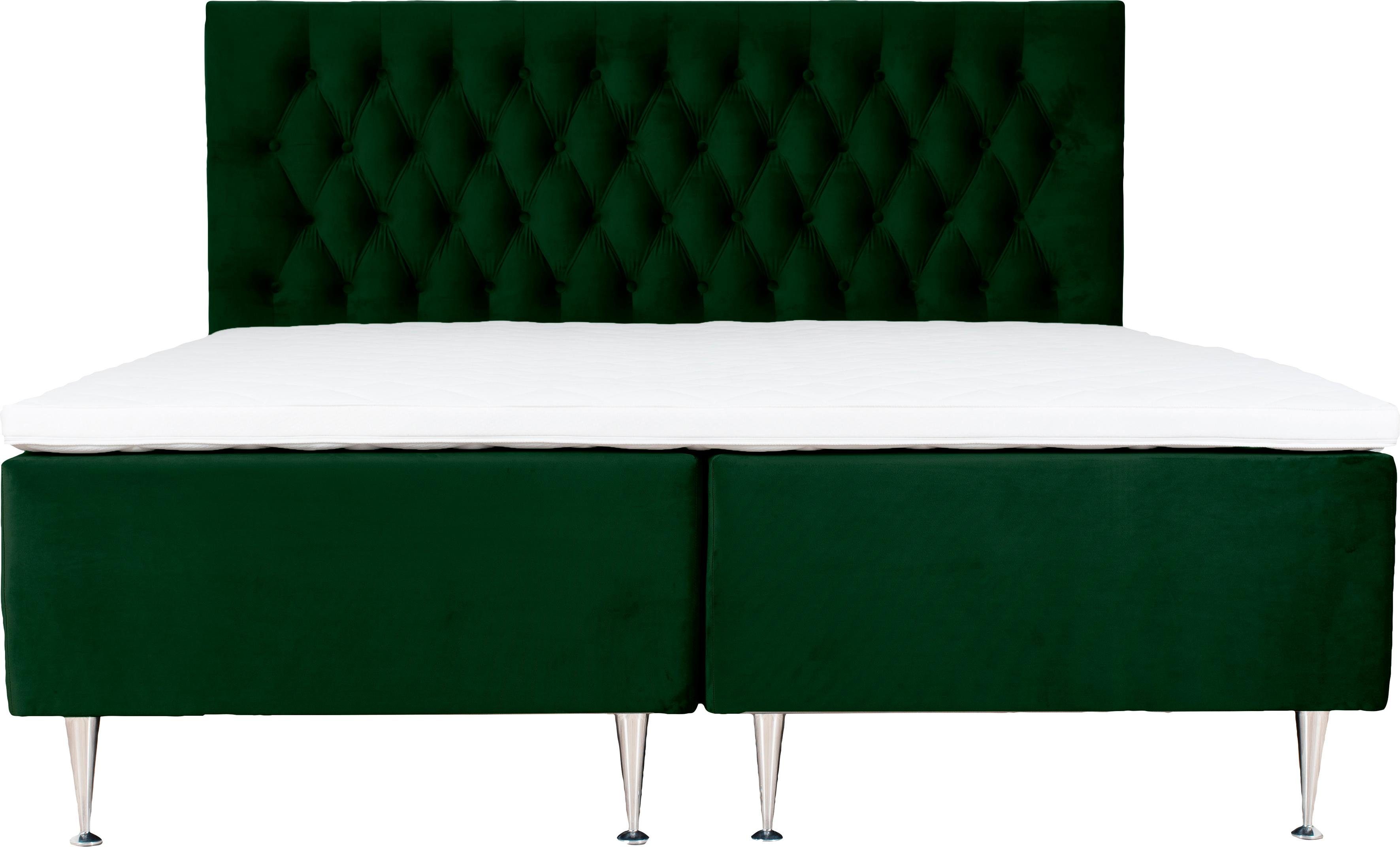 Home affaire Boxspringbett Exclusive, inkl. Topper, 3 Breiten, 3 Härtegrad-Ausführungen. Reduzierter Preis € 1.299,99. Unverbindliche Preisempfehlung € 1.851,00