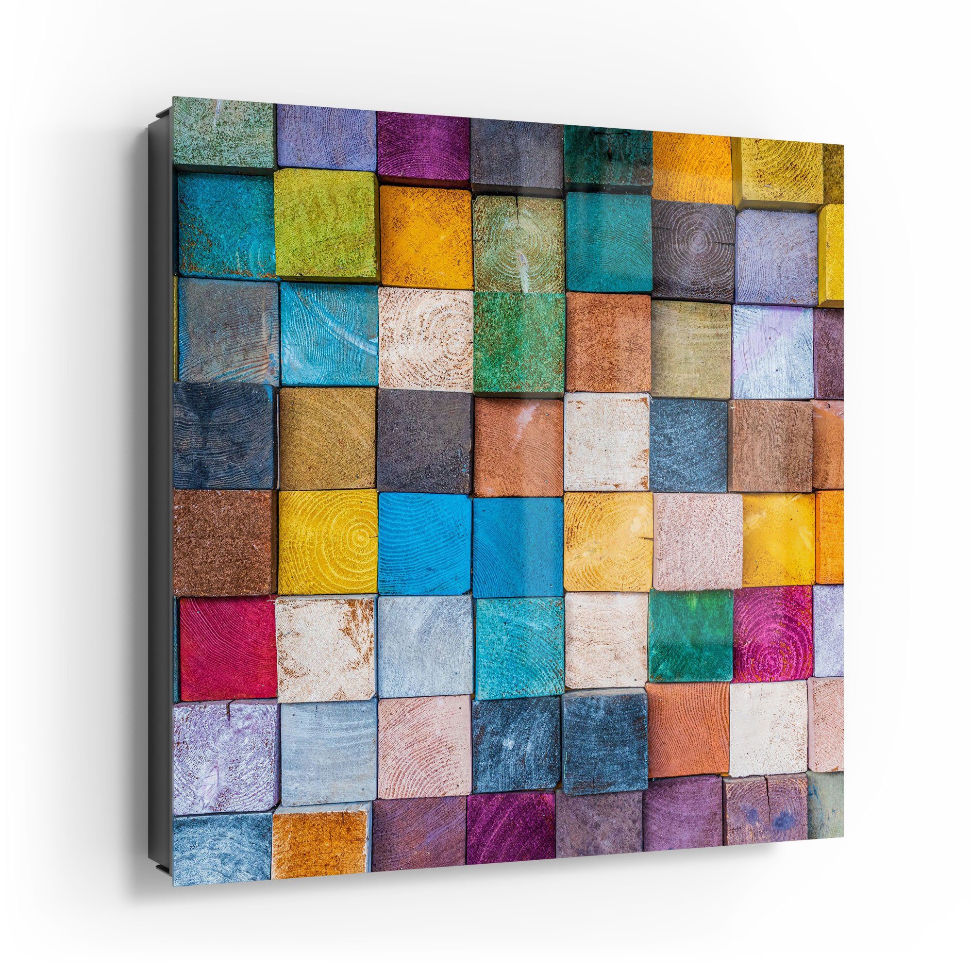 DEQORI Schlüsselkasten 'Buntes Holzmosaik', Glas Schlüsselbox günstig online kaufen