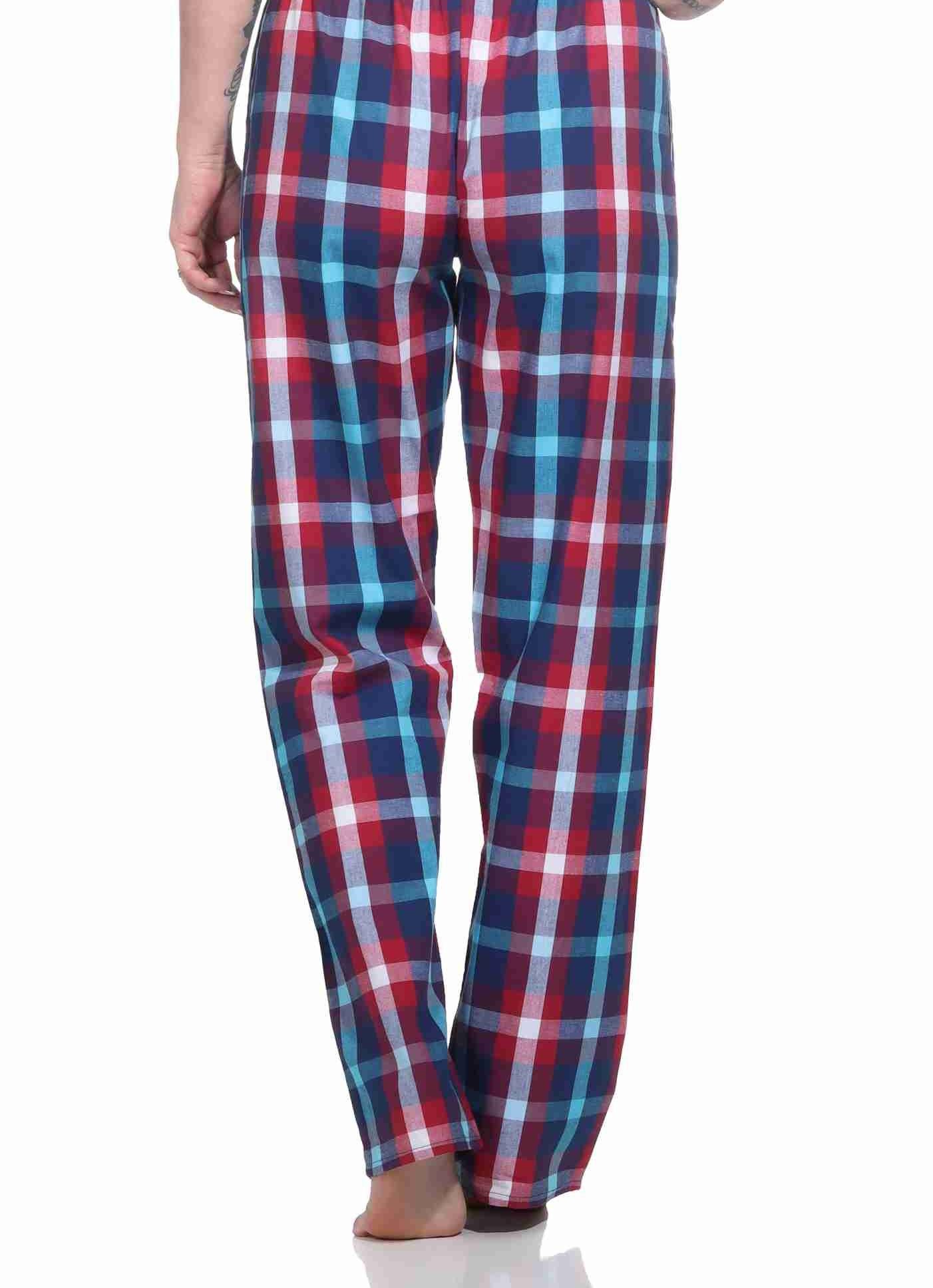 Normann Pyjama Damen Schlafanzug Hose lang gewebt aus Baumwolle – ideal zum relaxen – Bild 3 von 3