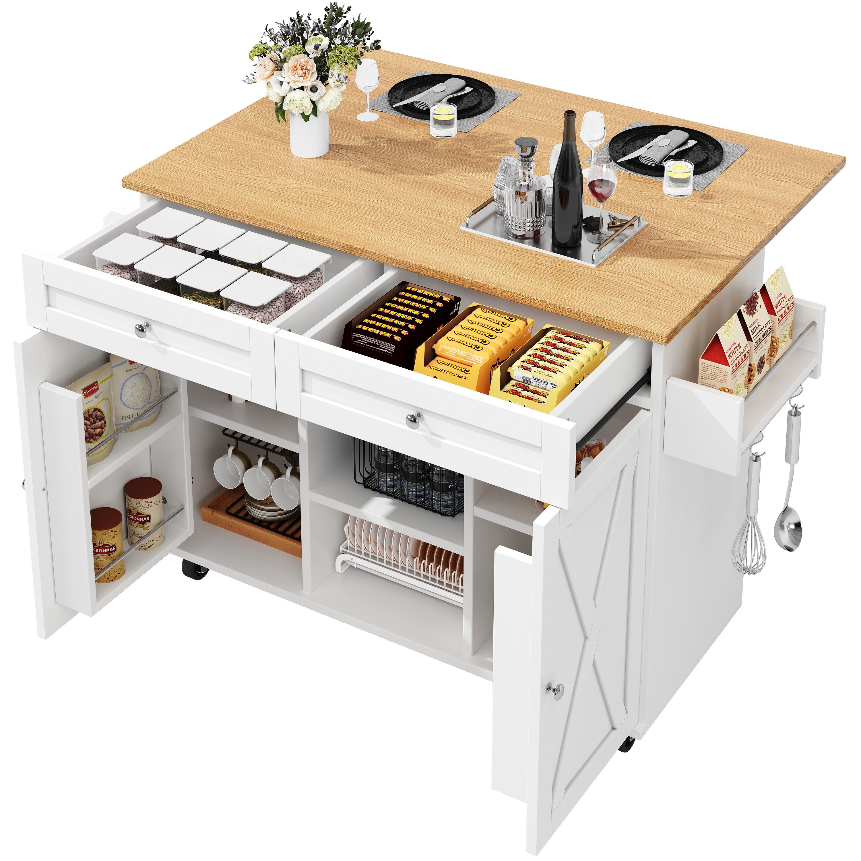 i@home Küchenwagen Kücheninsel, Küchenschrank, buffetschrank, mit günstig online kaufen