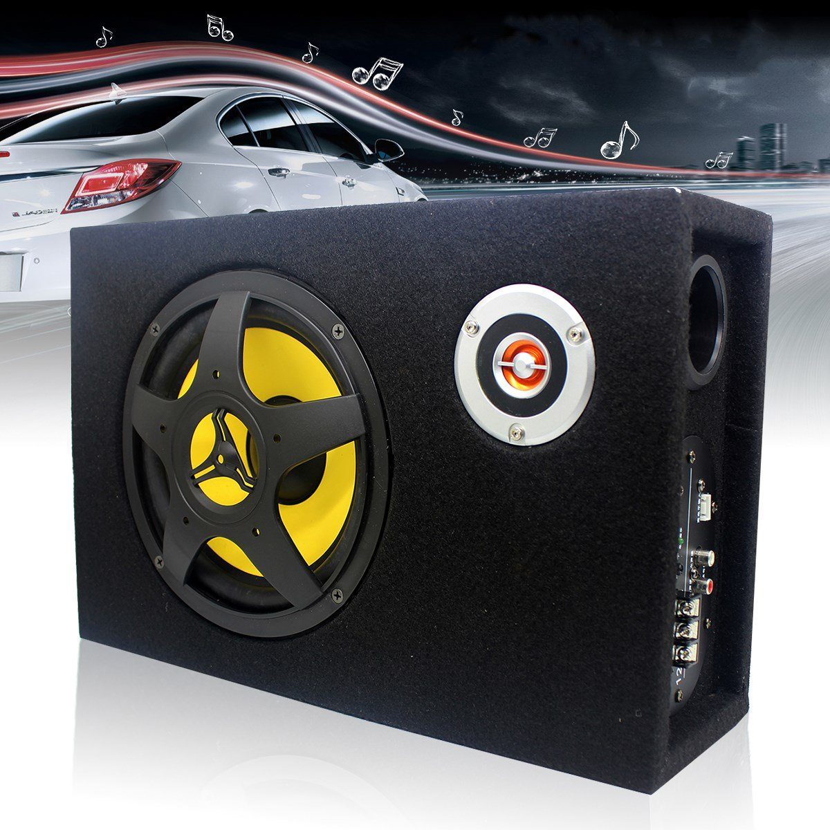AUTSOME Audioverstärker (8" 480W Auto Subwoofer Audio DC12V-24V/AC220V)