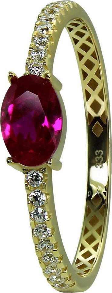 GoldDream Goldring GoldDream Gold Ring Beauty Gr.54 (Fingerring), Damen Ring  Beauty 333 Gelbgold - 8 Karat, Farbe: gold, weiß, pink