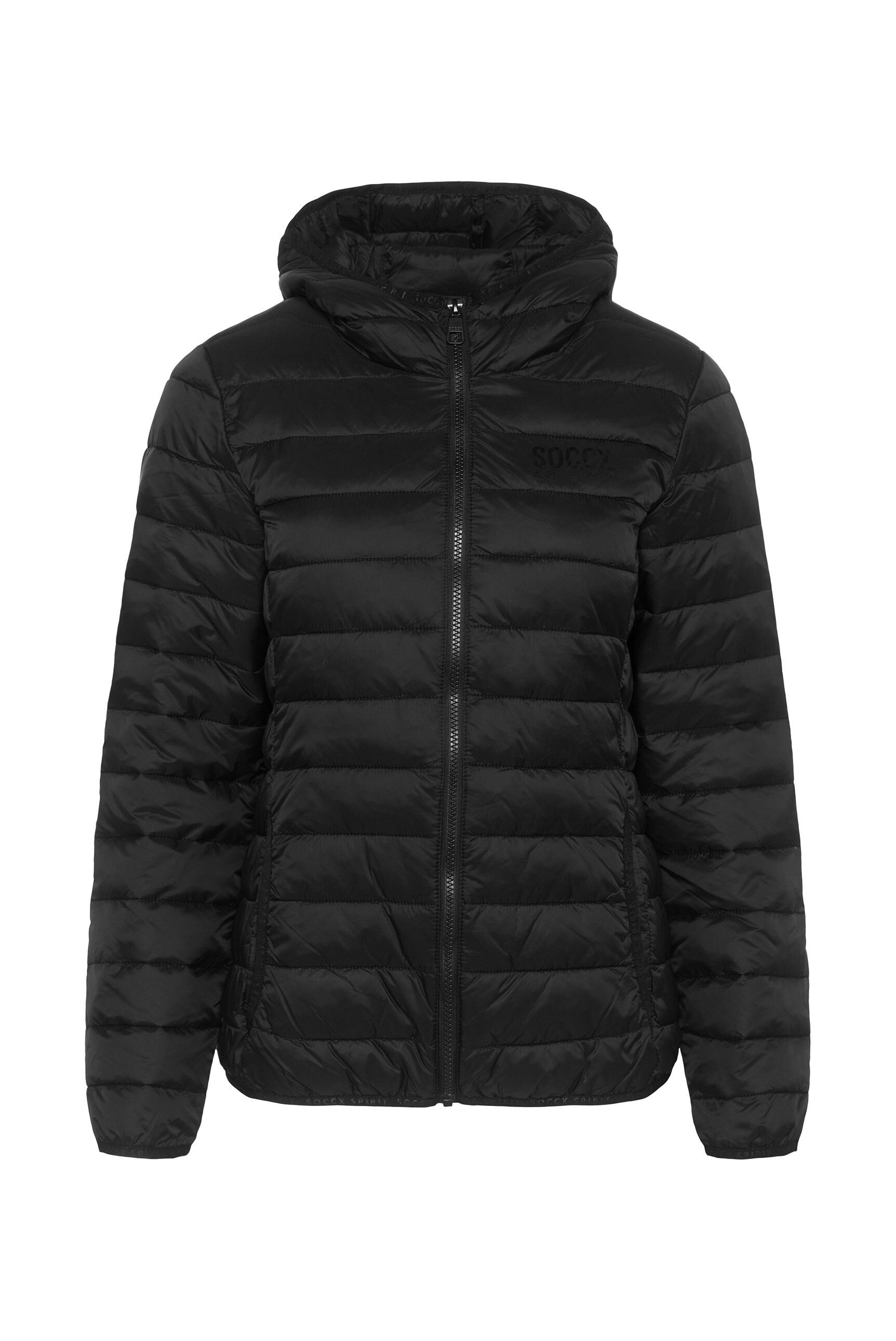 SOCCX Outdoorjacke mit elastischem Saumabschluss