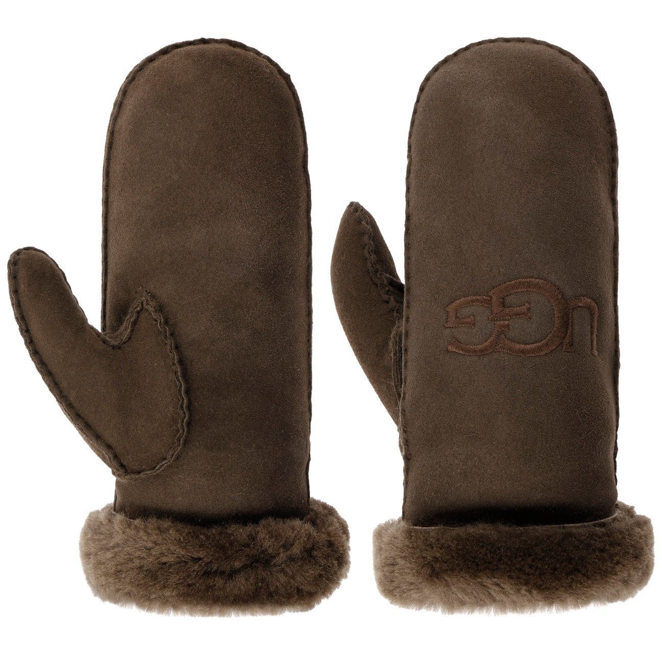 UGG Lederhandschuhe Handschuhe mit Futter braun